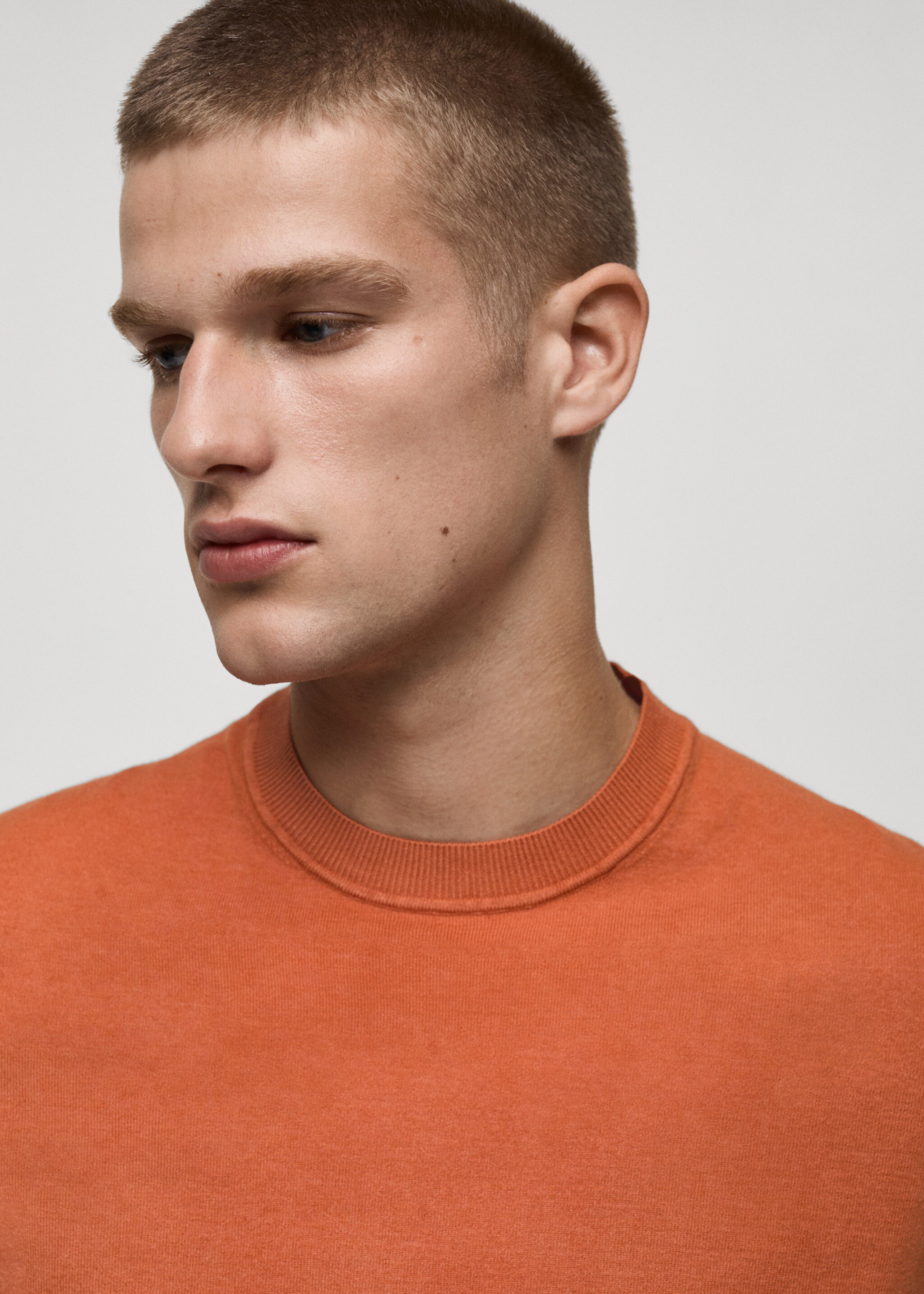 Fine-knit regular-fit t-shirt - Details of the article 1