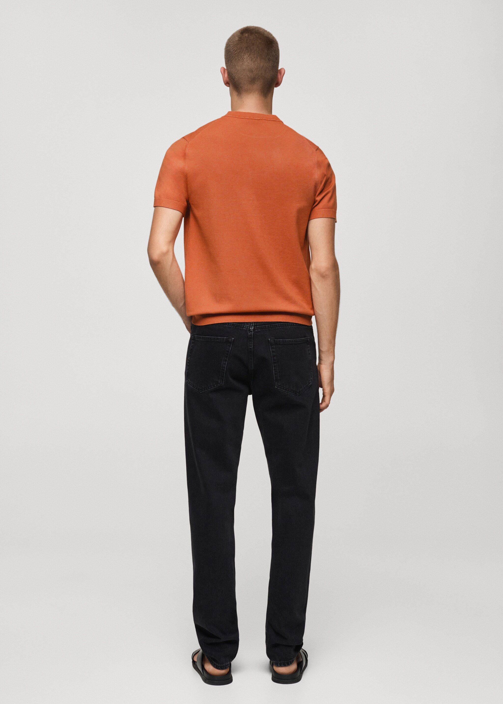 Fine-knit regular-fit t-shirt - Reverse of the article