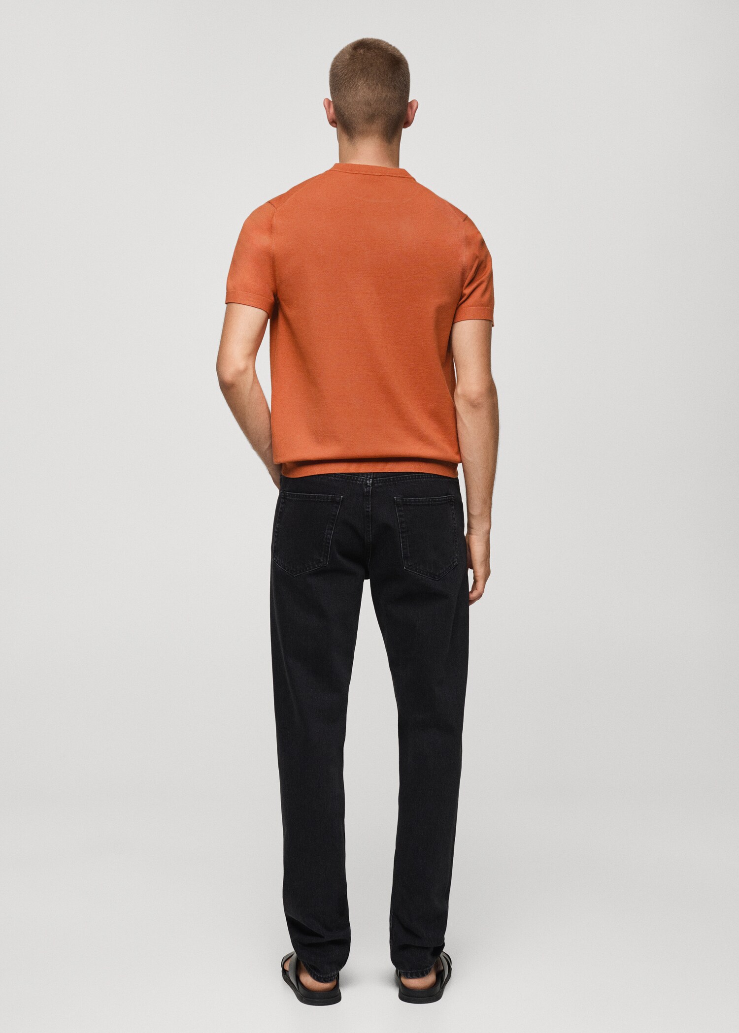 Fine-knit regular-fit t-shirt - Reverse of the article