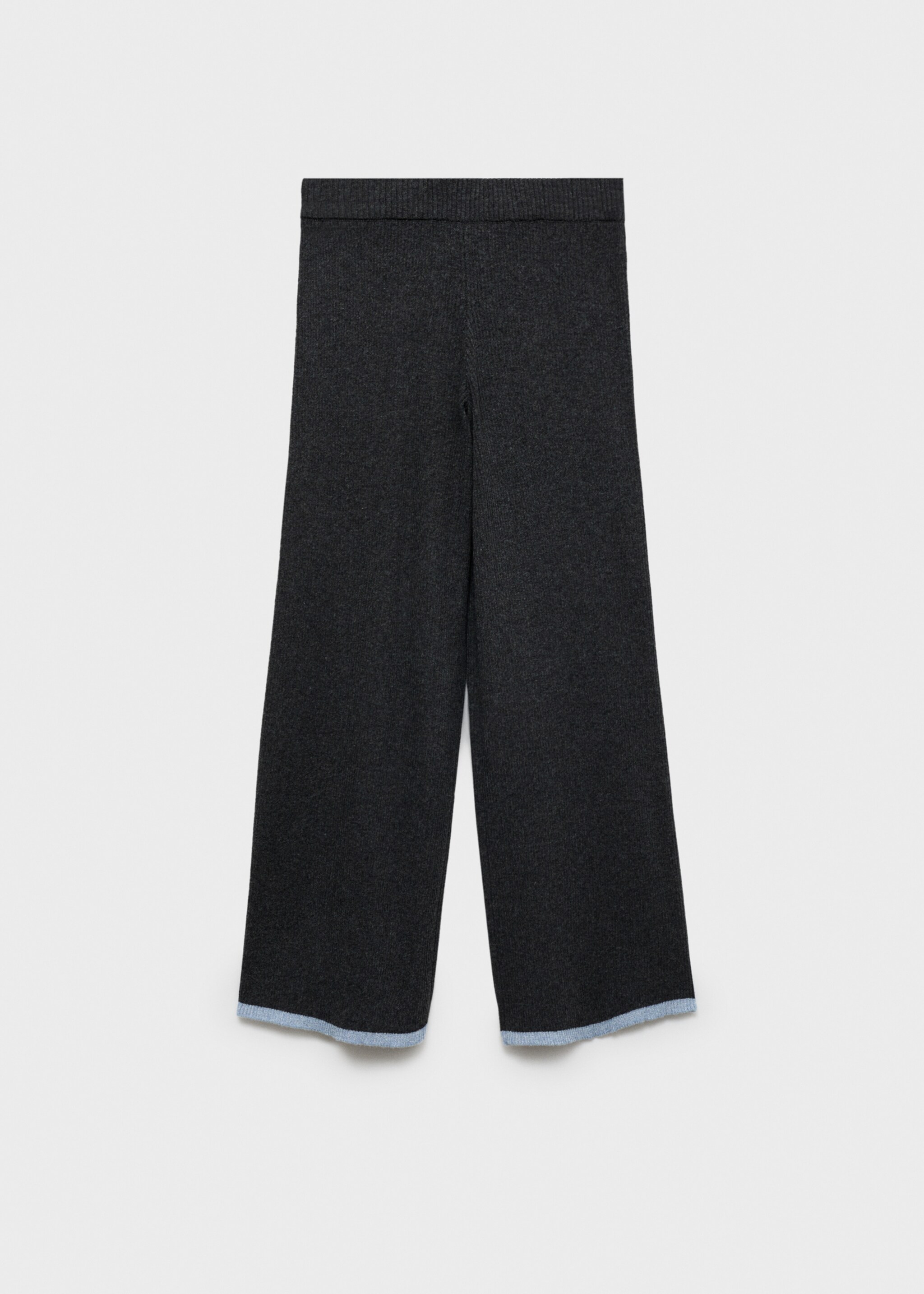 Ribbed knit trousers - Article without model, Charcoal. Ref: 77087699-00.