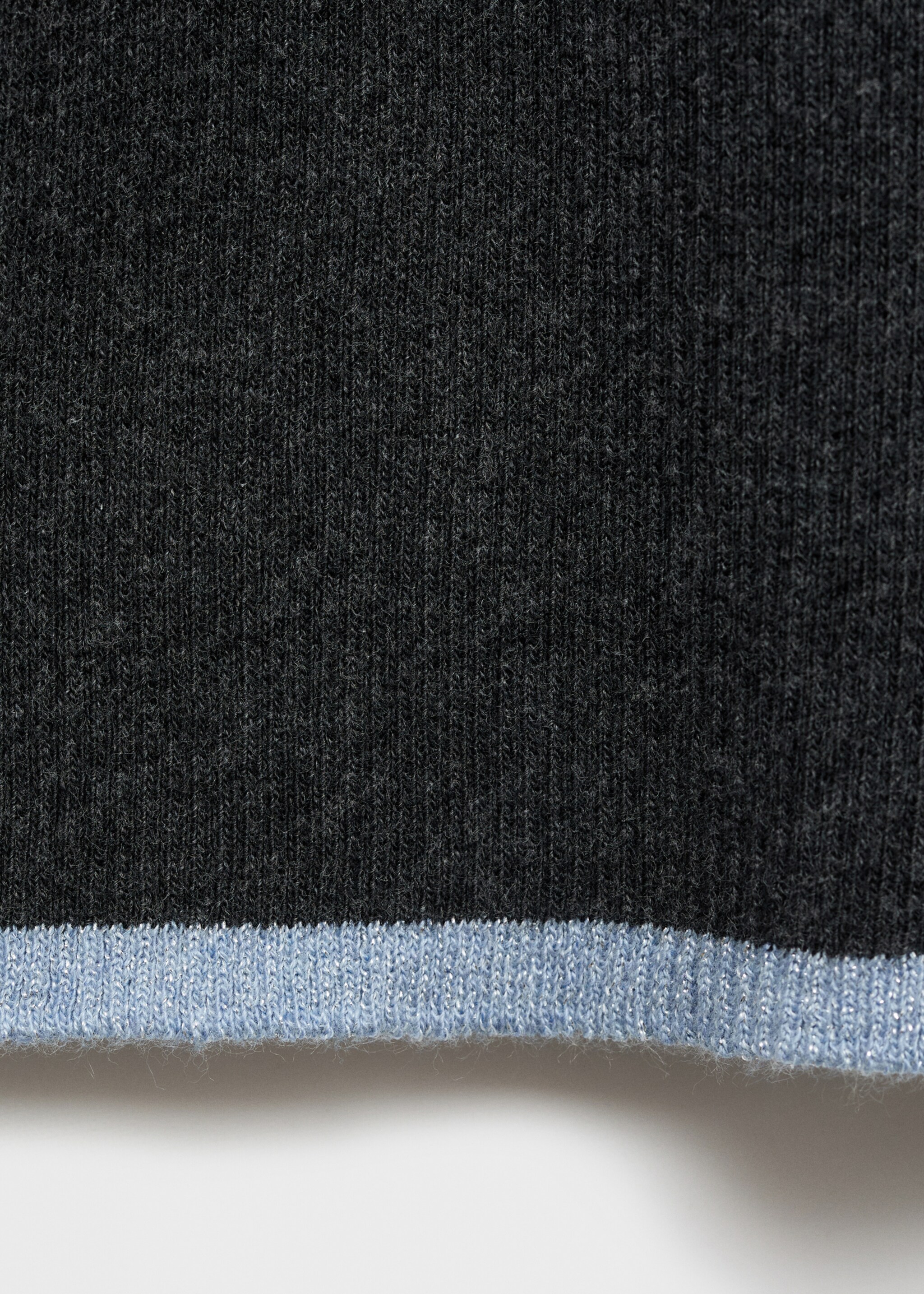 Ribbed knit trousers - Details of the article 8, Charcoal. Ref: 77087699-00.