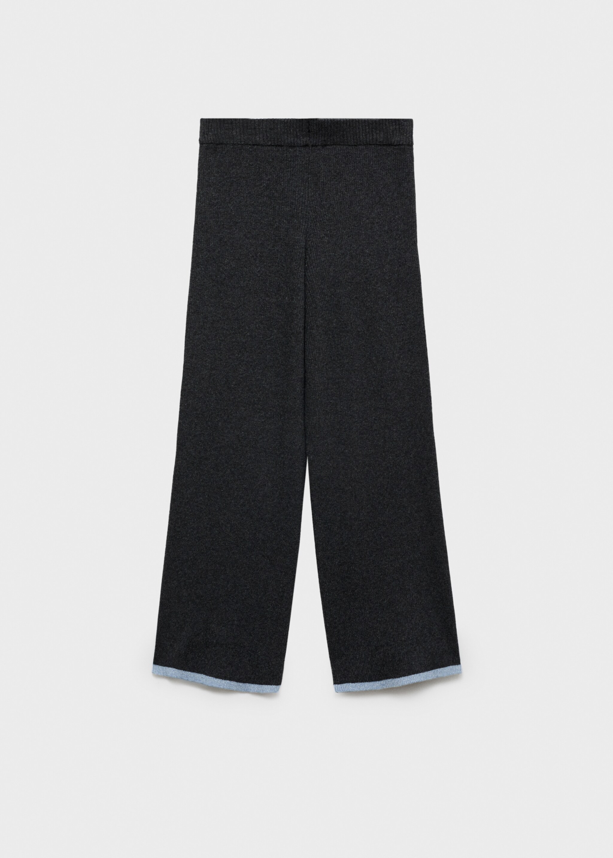 Ribbed knit trousers - Reverse of the article, Charcoal. Ref: 77087699-00.
