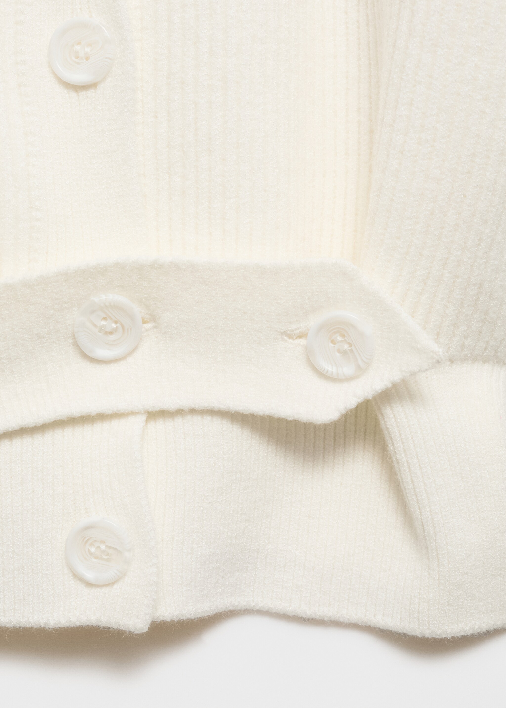 Cardigan lanière boutons - Détail de l'article 8, Blanc. Ref: 77087711-00.