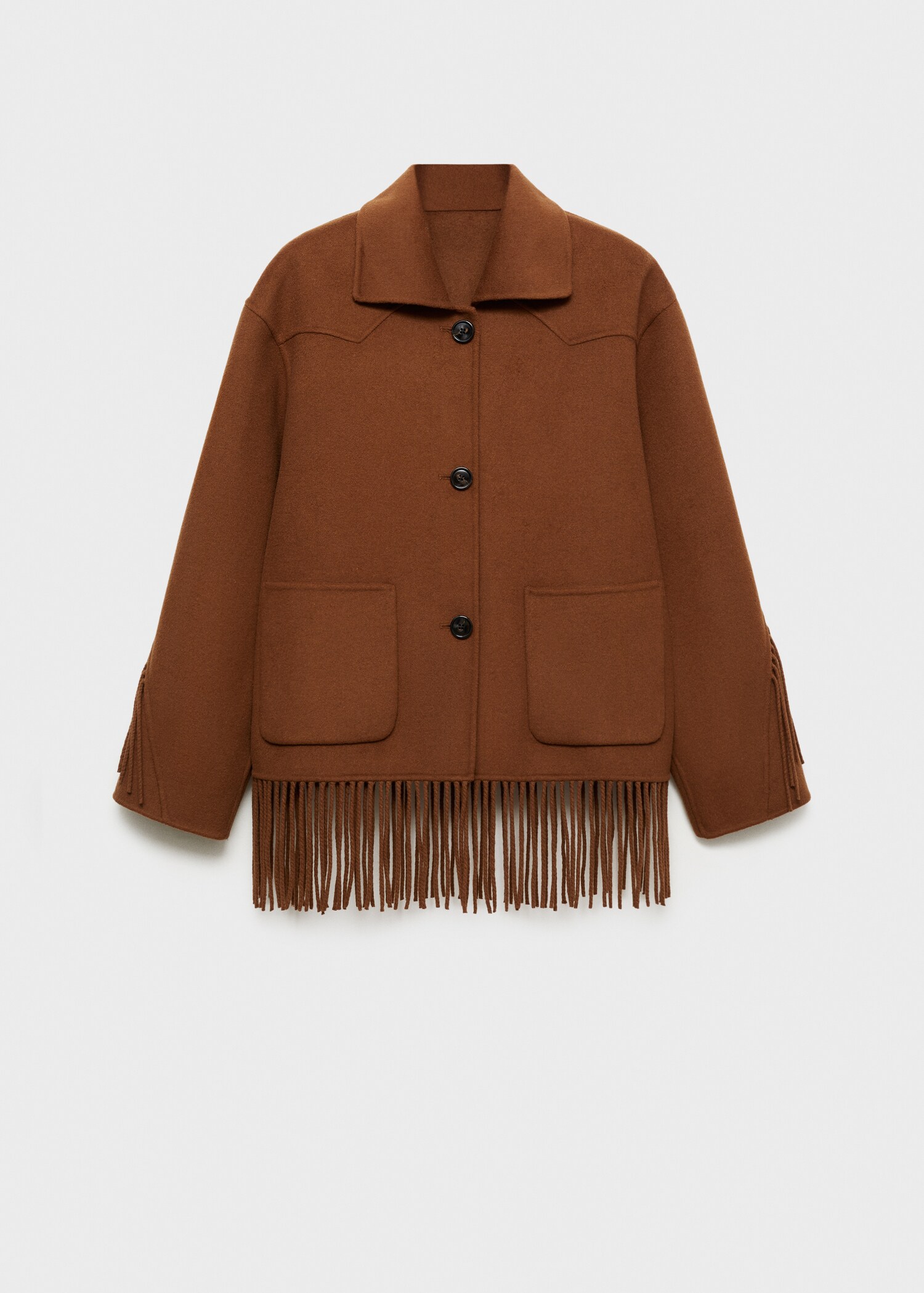Fringed wool-blend  jacket - Article without model