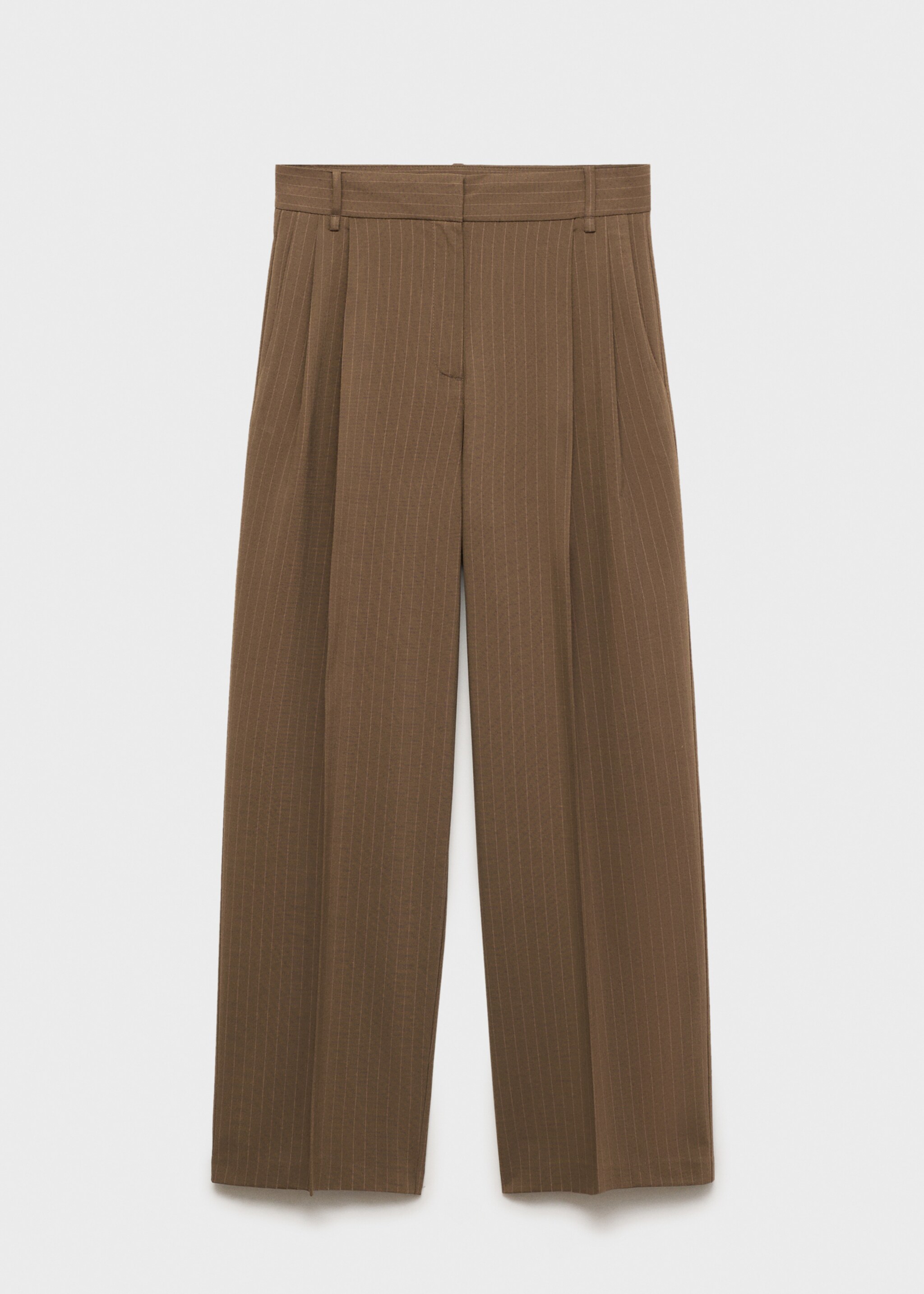Pantalon à fines rayures - Article sans modèle, Olive. Ref: 77087715-00.