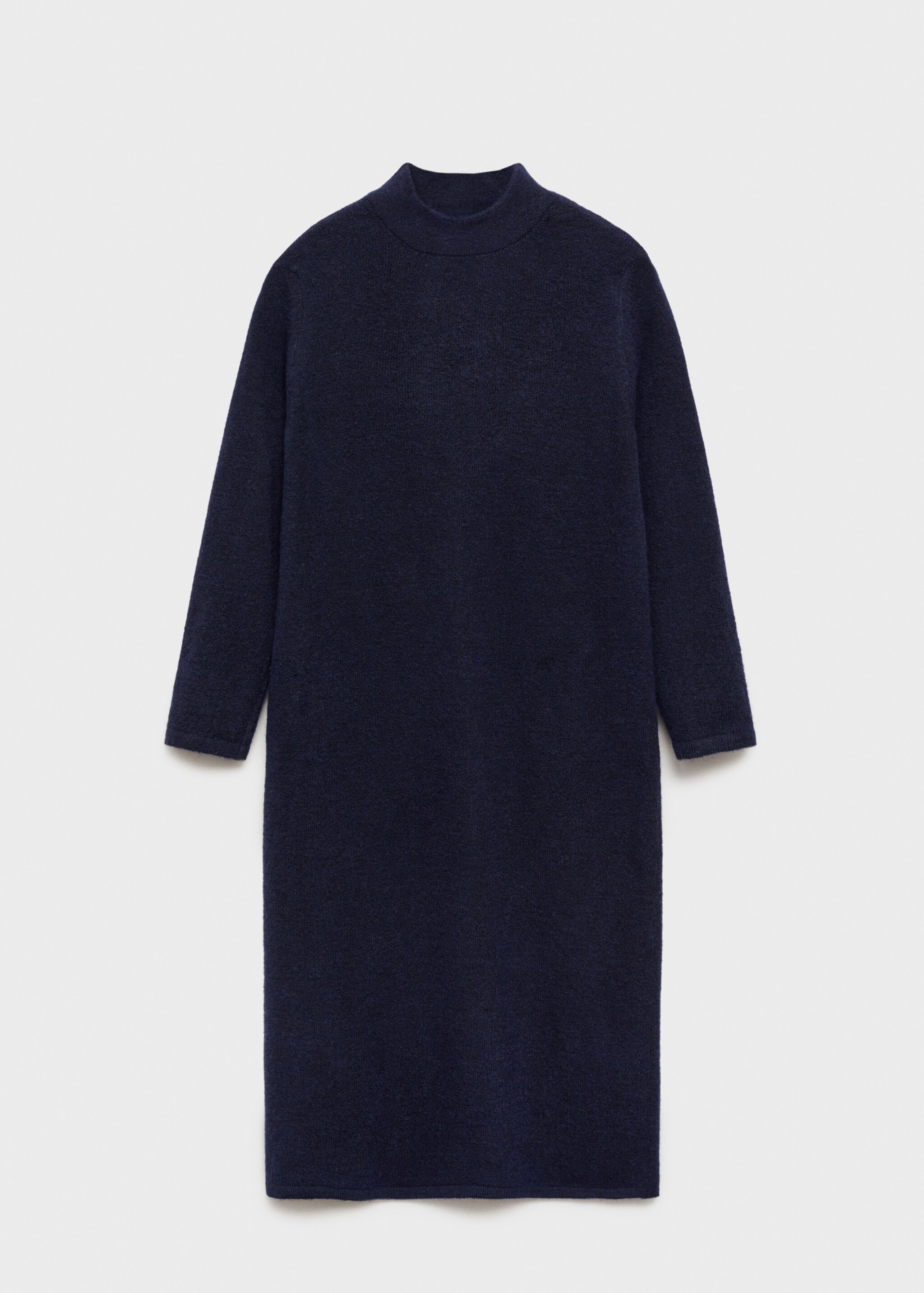 Stickad midiklänning - Artikel utan modell, Navy blå. Ref: 77087718-00.