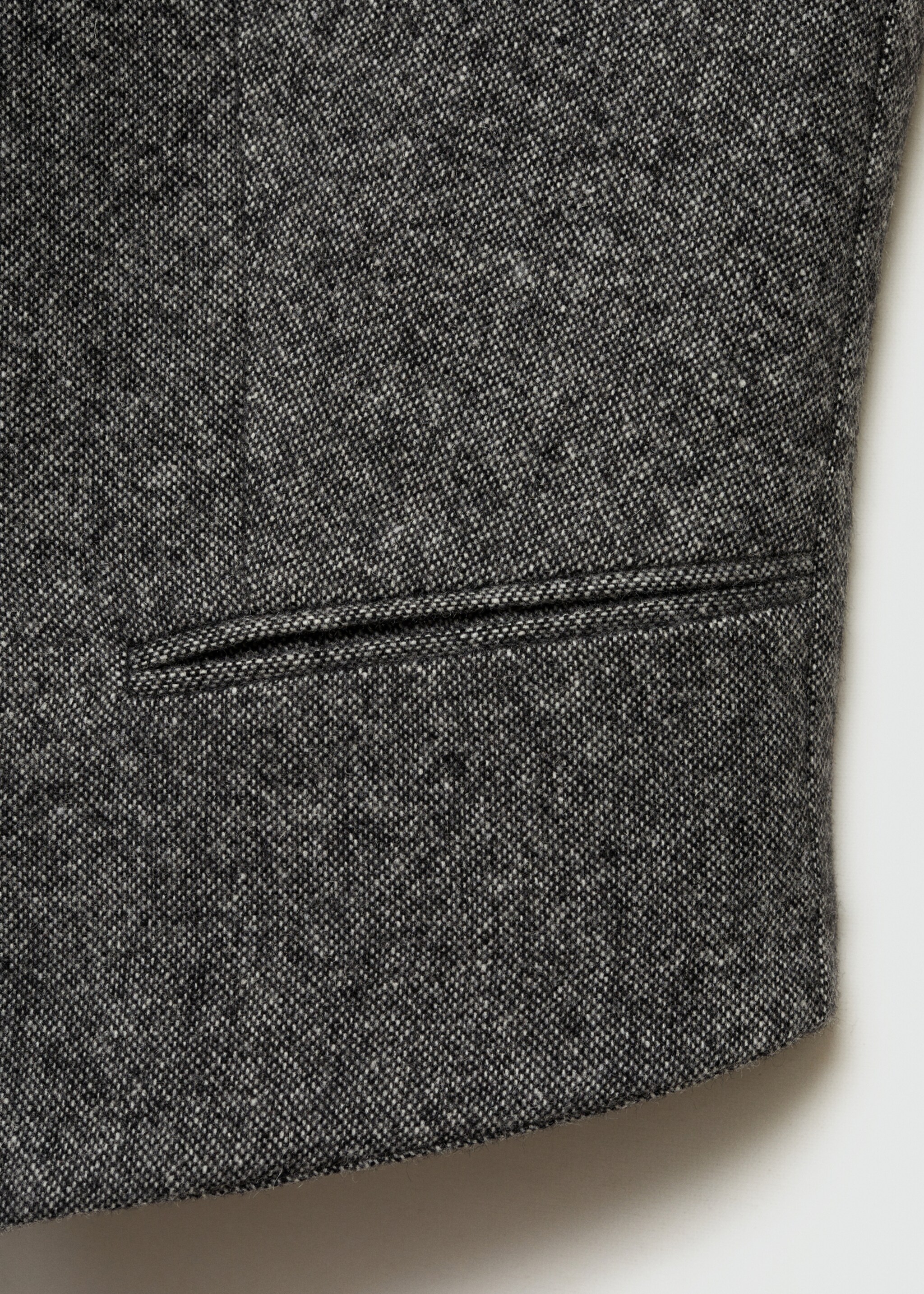 Marbled wool suit waistcoat - Details of the article 0, Black. Ref: 77087720-00.