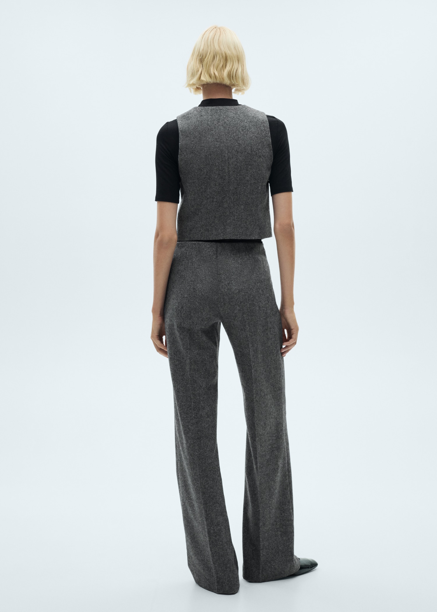 Marbled wool suit waistcoat - Reverse of the article