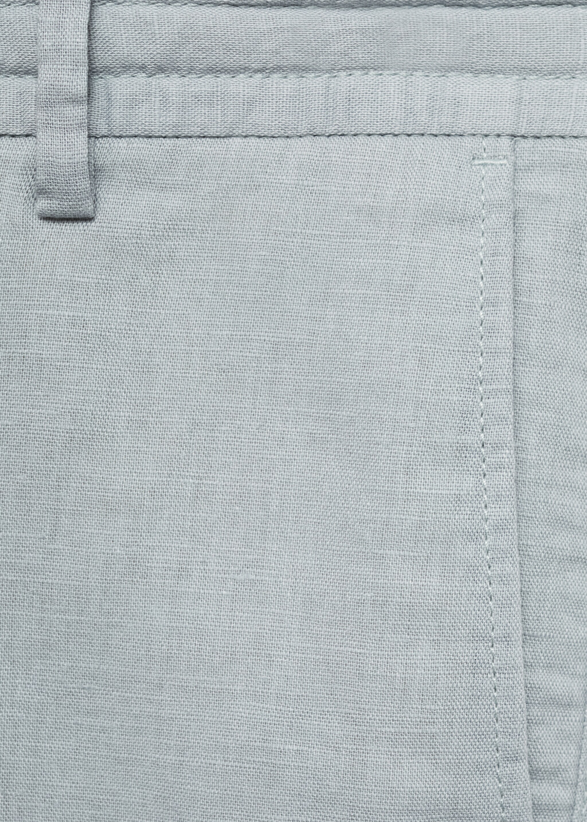 100% linen bermuda shorts with drawstring - Details of the article 0