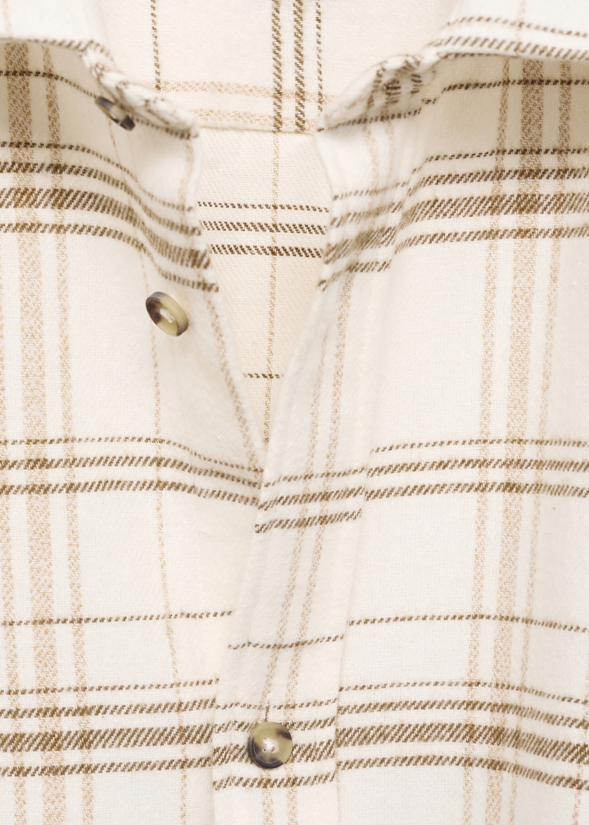 100% cotton flannel check overshirt - Details of the article 8, Off White. Ref: 77087914-00.