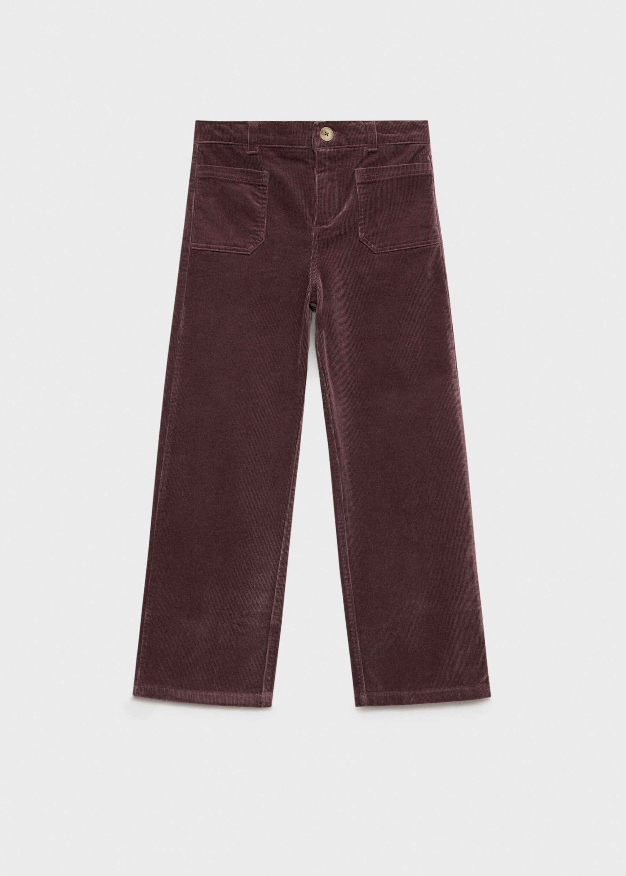 Pantalon velours milleraies poches - Article sans modèle, Grenat. Ref: 77087918-00.