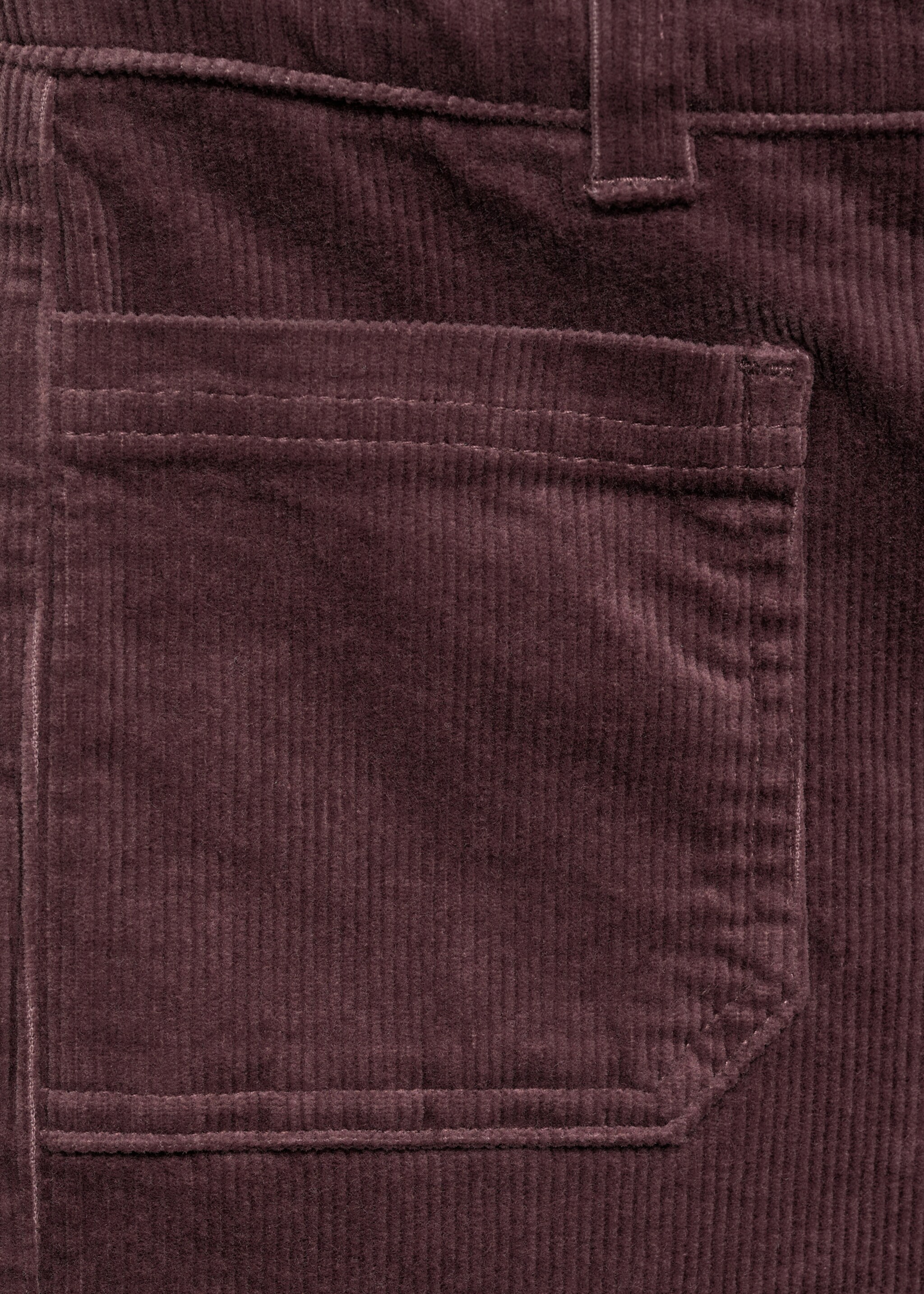 Pantalon velours milleraies poches - Détail de l'article 0, Grenat. Ref: 77087918-00.