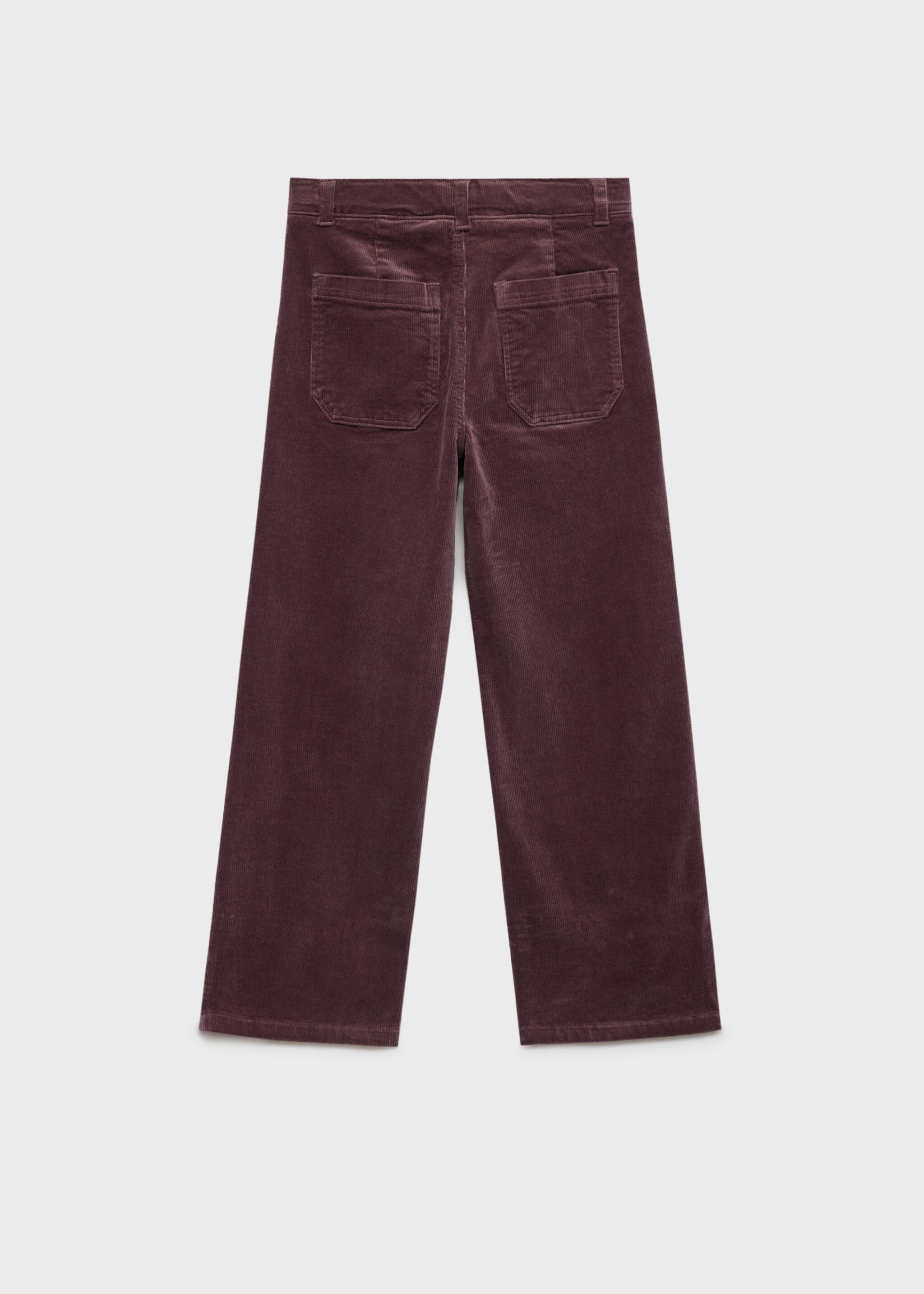 Pantalon velours milleraies poches - Verso de l’article, Grenat. Ref: 77087918-00.