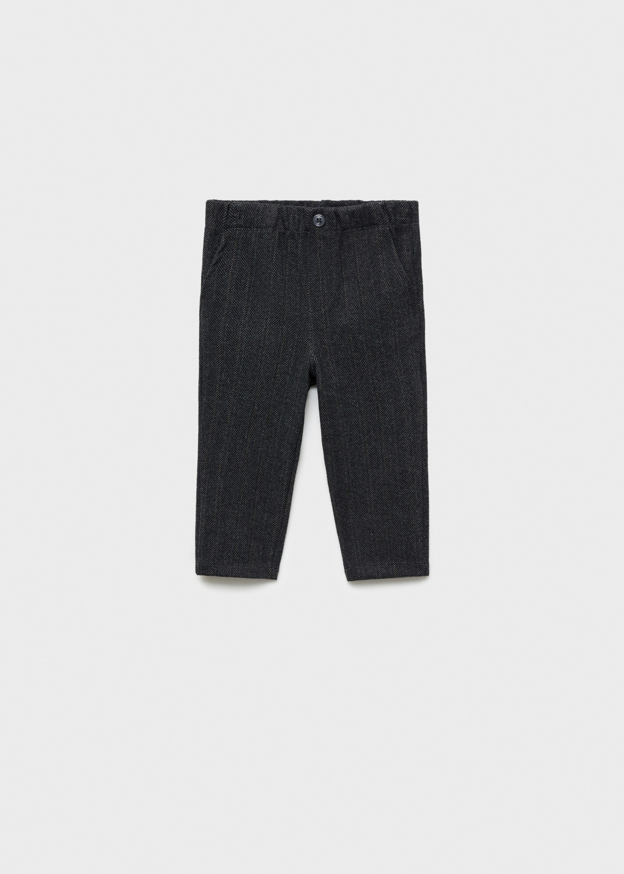 Pantalon droit à rayures - Article sans modèle, Noir. Ref: 77087924-00.