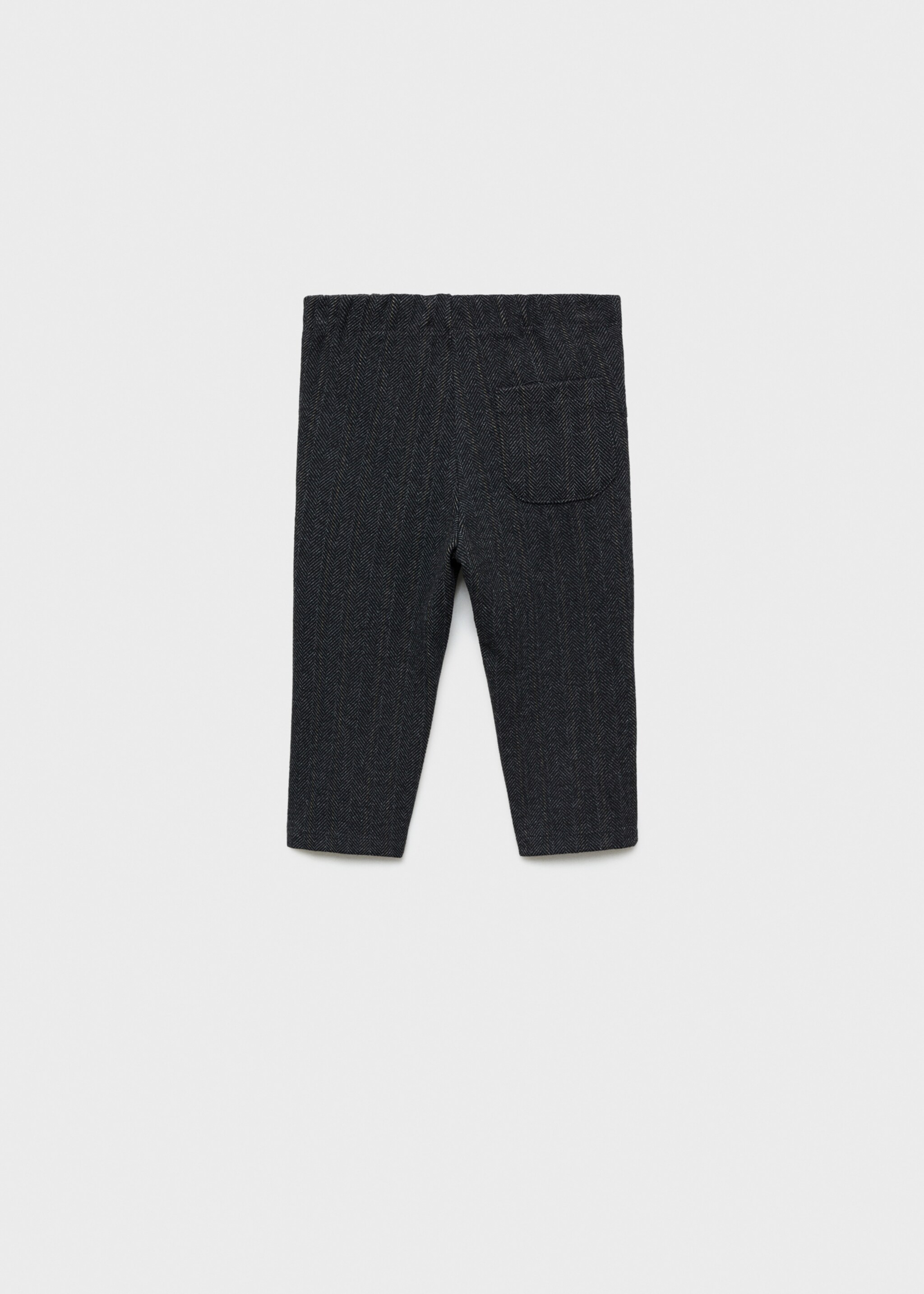 Pantalon droit à rayures - Verso de l’article, Noir. Ref: 77087924-00.