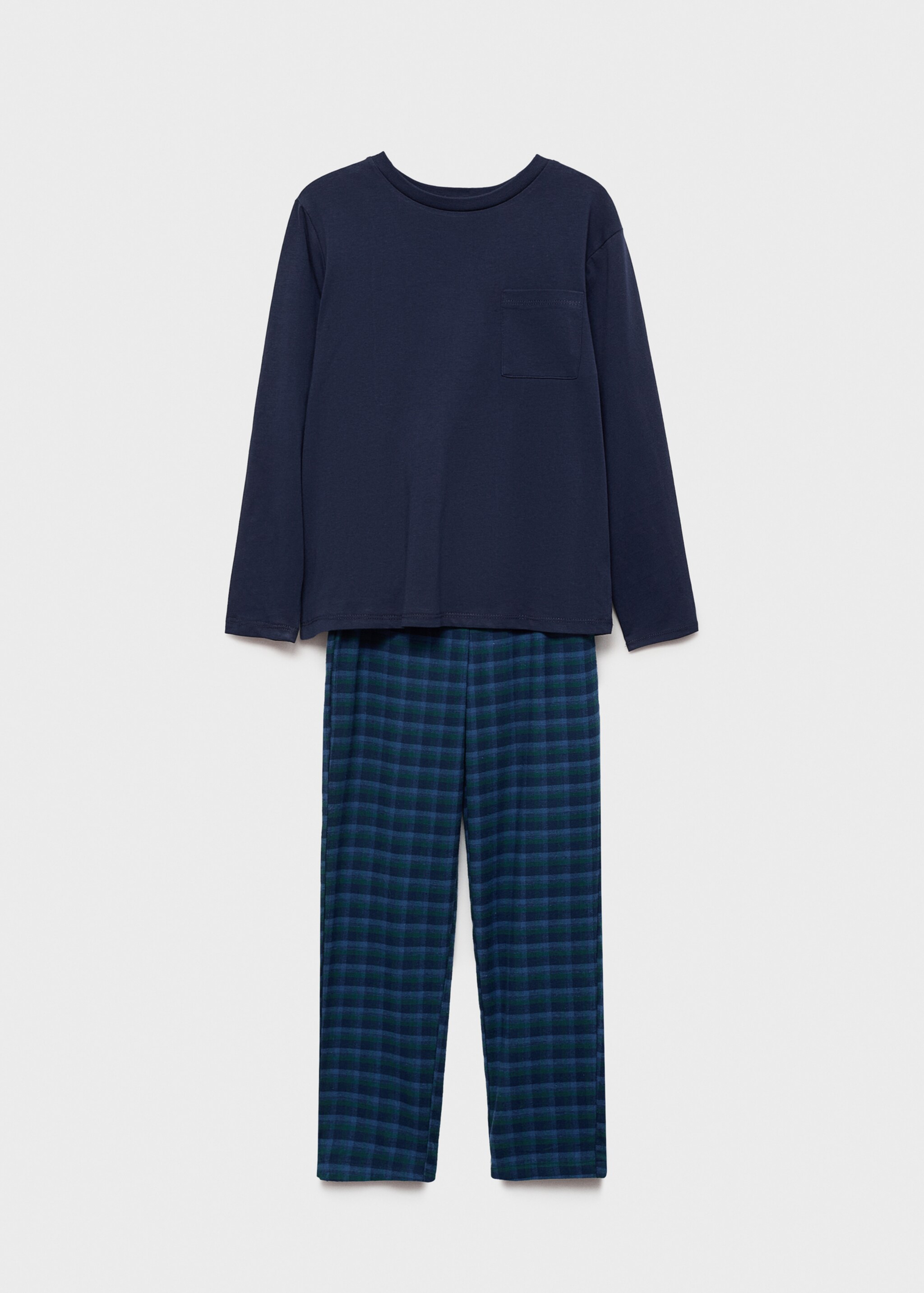 Printed long pyjamas - Article without model, Blue. Ref: 77087928-00.