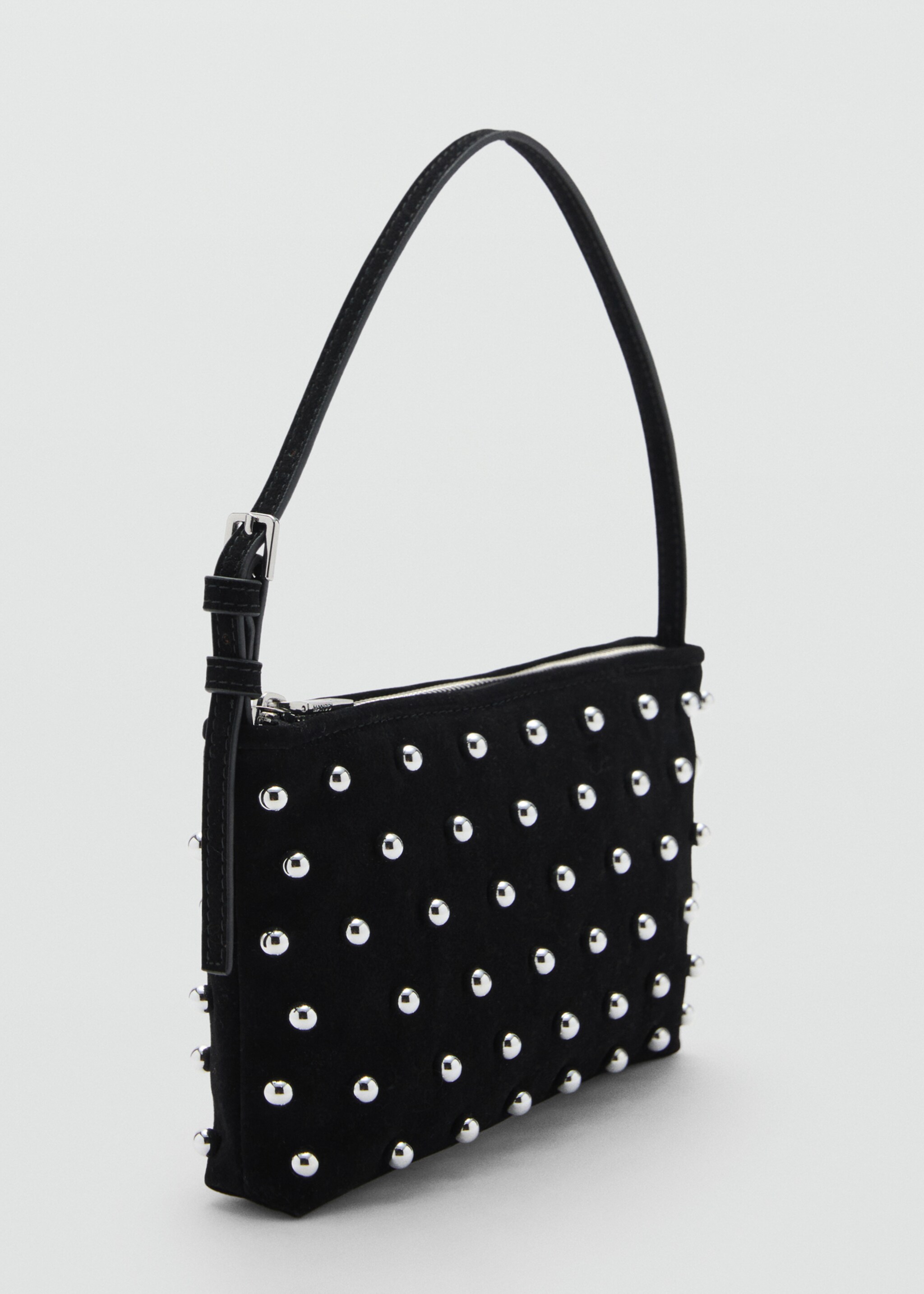 Decorative studs bag - Medium plane, Black. Ref: 77087929-00.