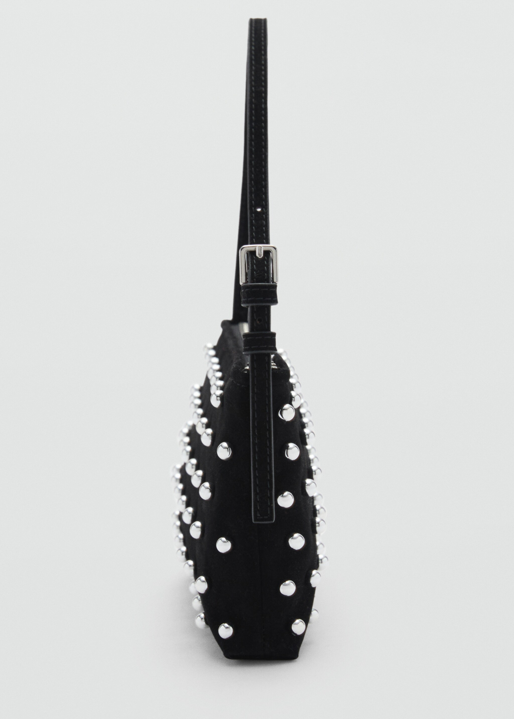 Decorative studs bag - Details of the article 1, Black. Ref: 77087929-00.