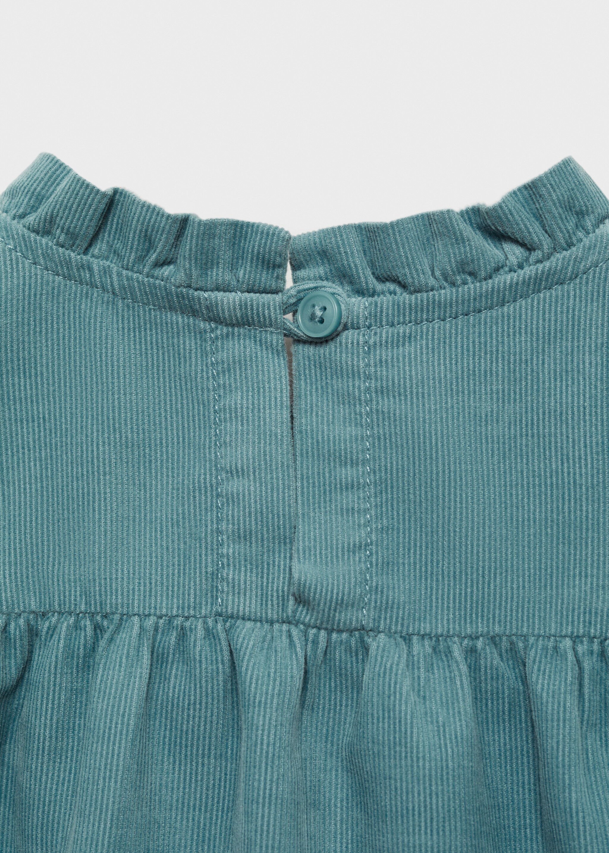 Robe velours milleraies volants - Détail de l'article 0, Vert pastel. Ref: 77087934-00.