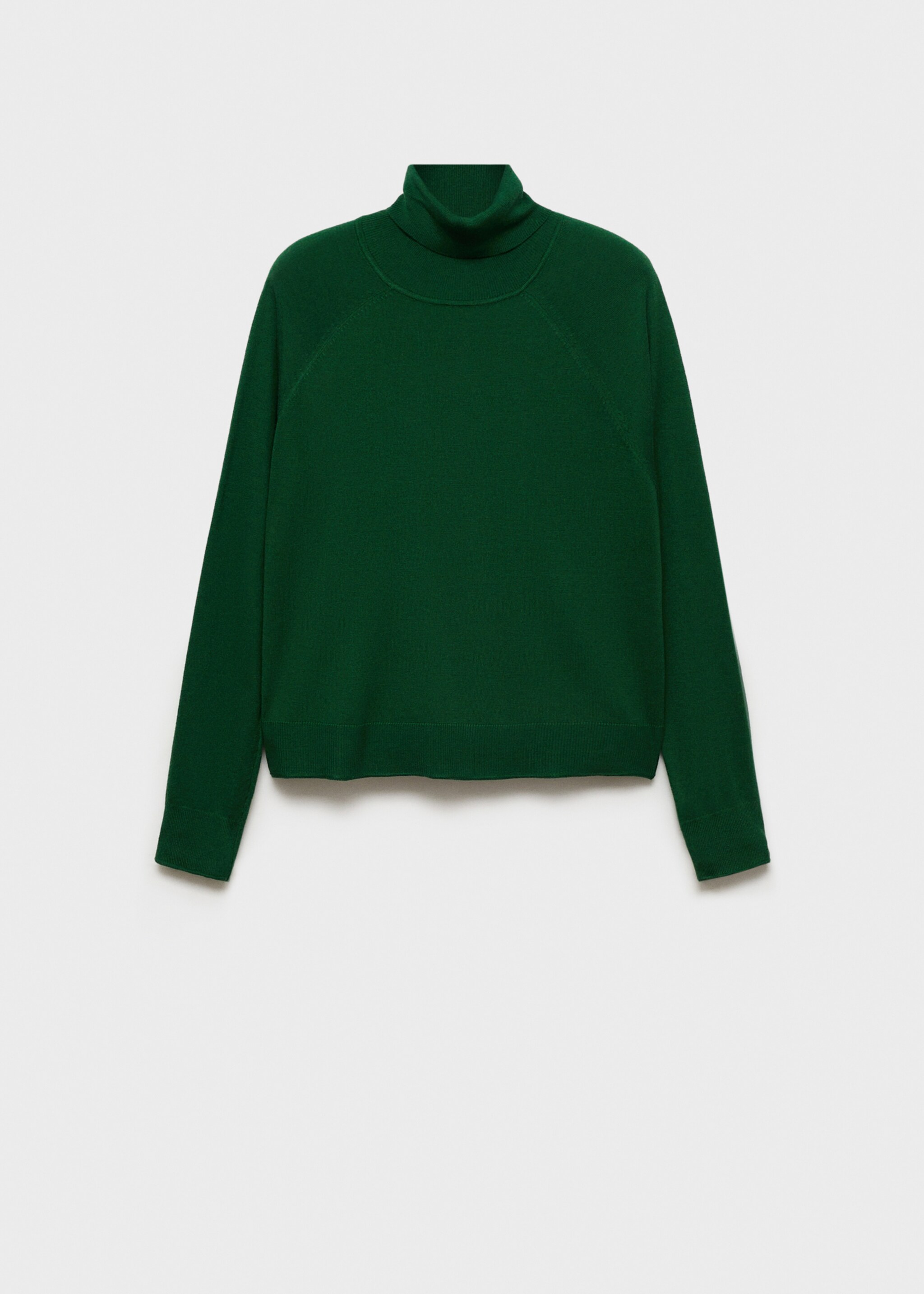 Fine-knit turtleneck sweater - Article without model, Dark Green. Ref: 77088264-00.