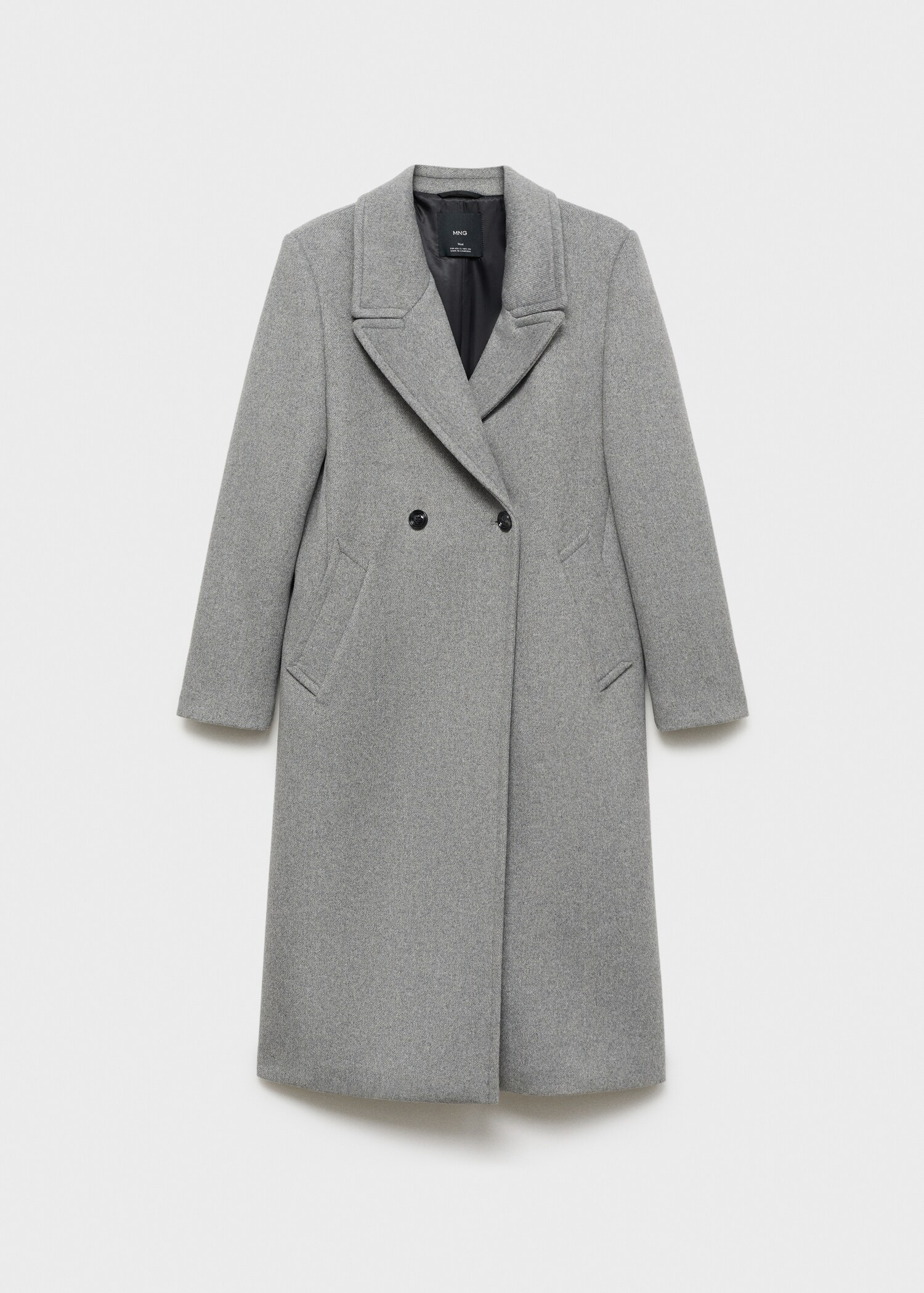 Wool coat with lapels - Article without model