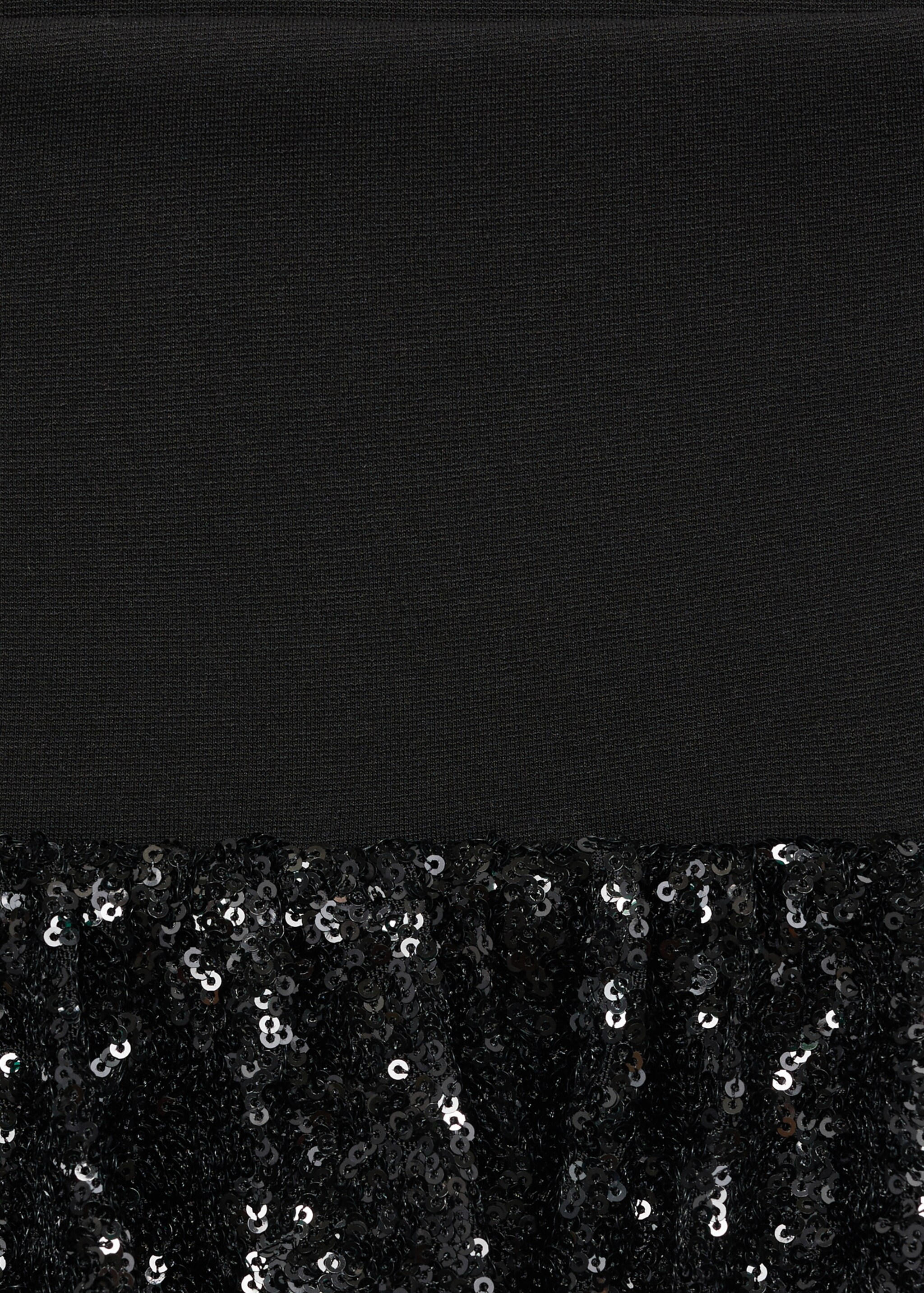 Sequin balloon mini-skirt - Details of the article 8, Black. Ref: 77088269-00.