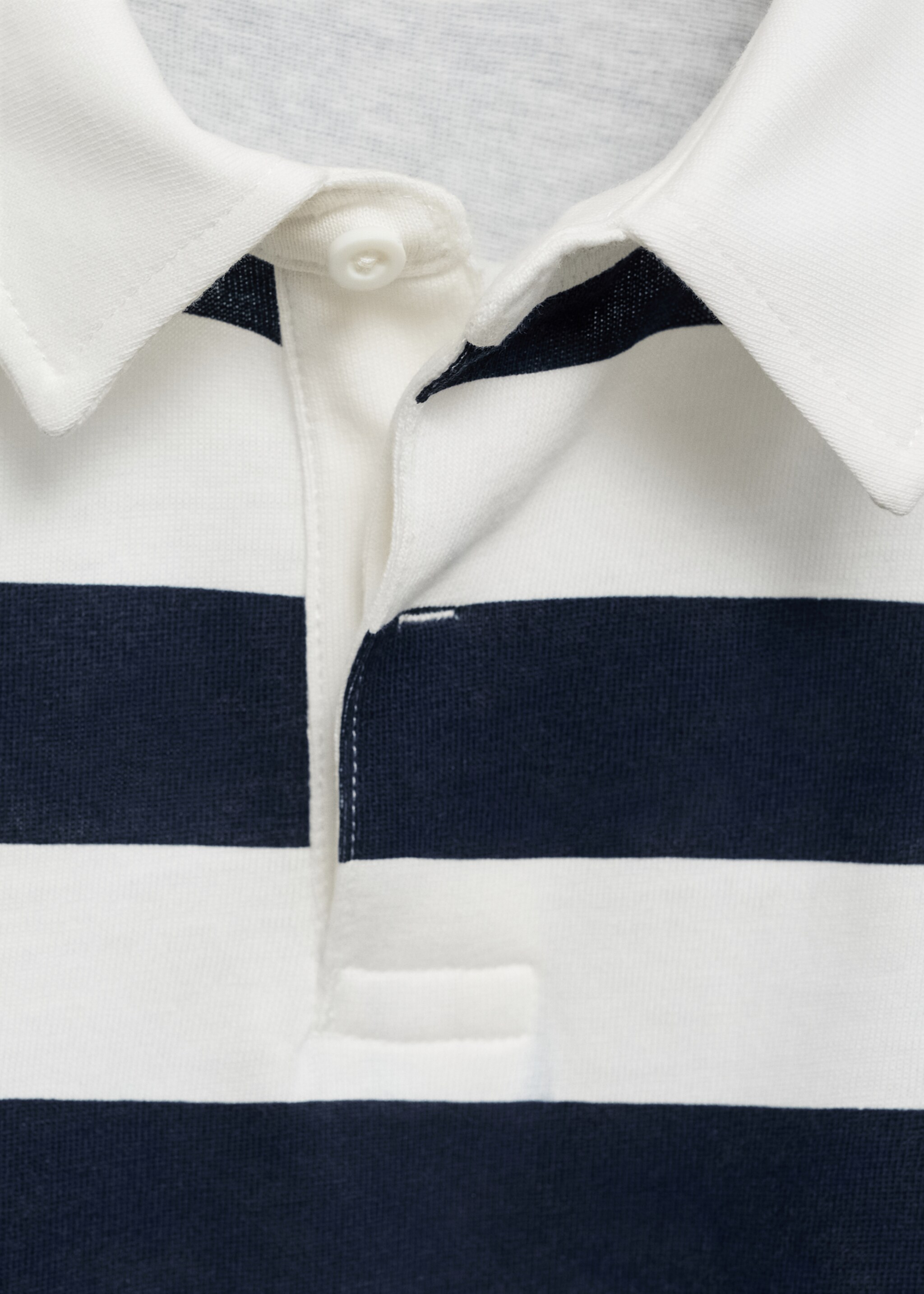 Polo coton à rayures - Détail de l'article 8, Bleu marine foncé. Ref: 77088270-00.
