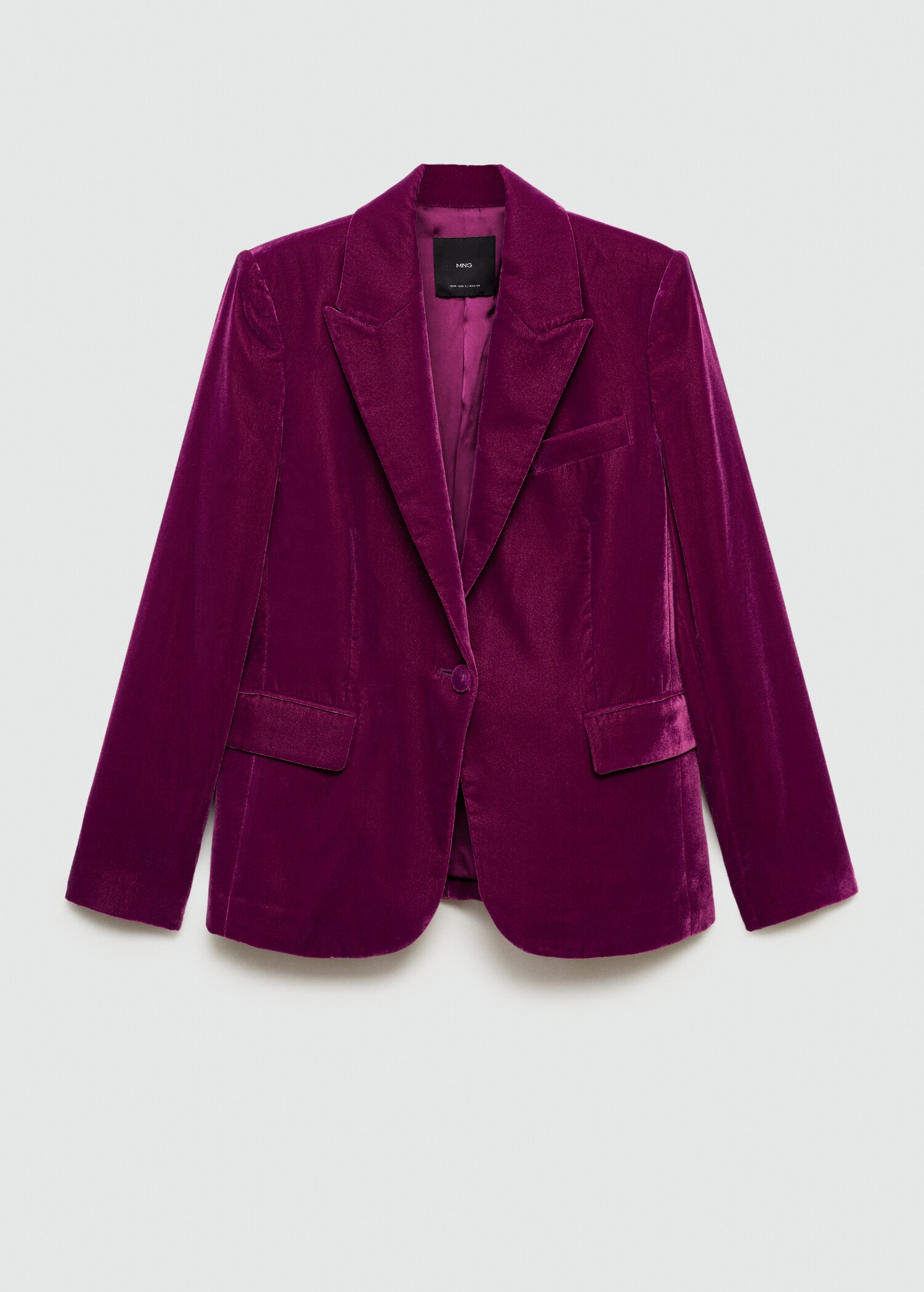 Structured velvet blazer - Article without model