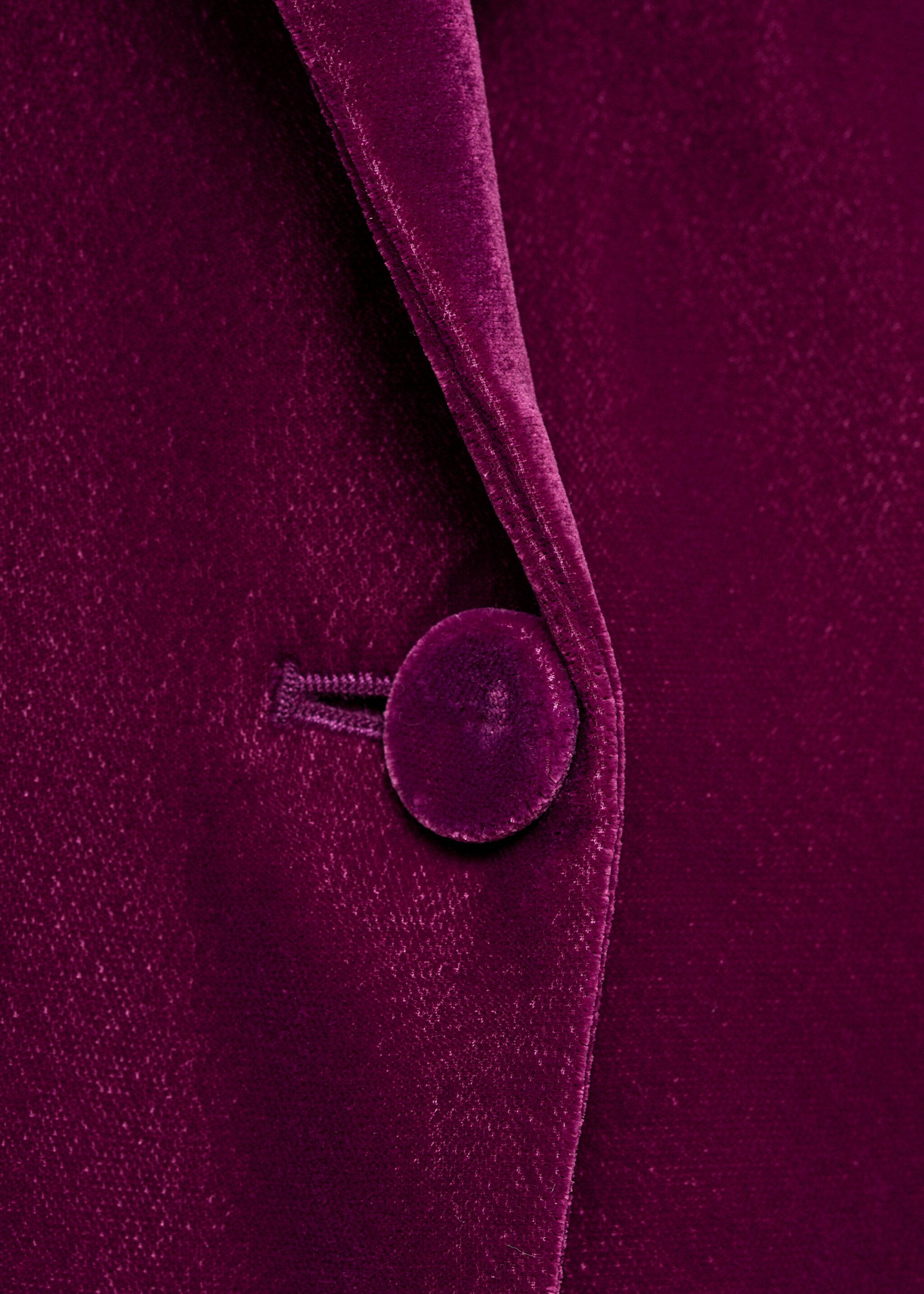 Structured velvet blazer - Details of the article 0, Fuchsia. Ref: 77088273-00.