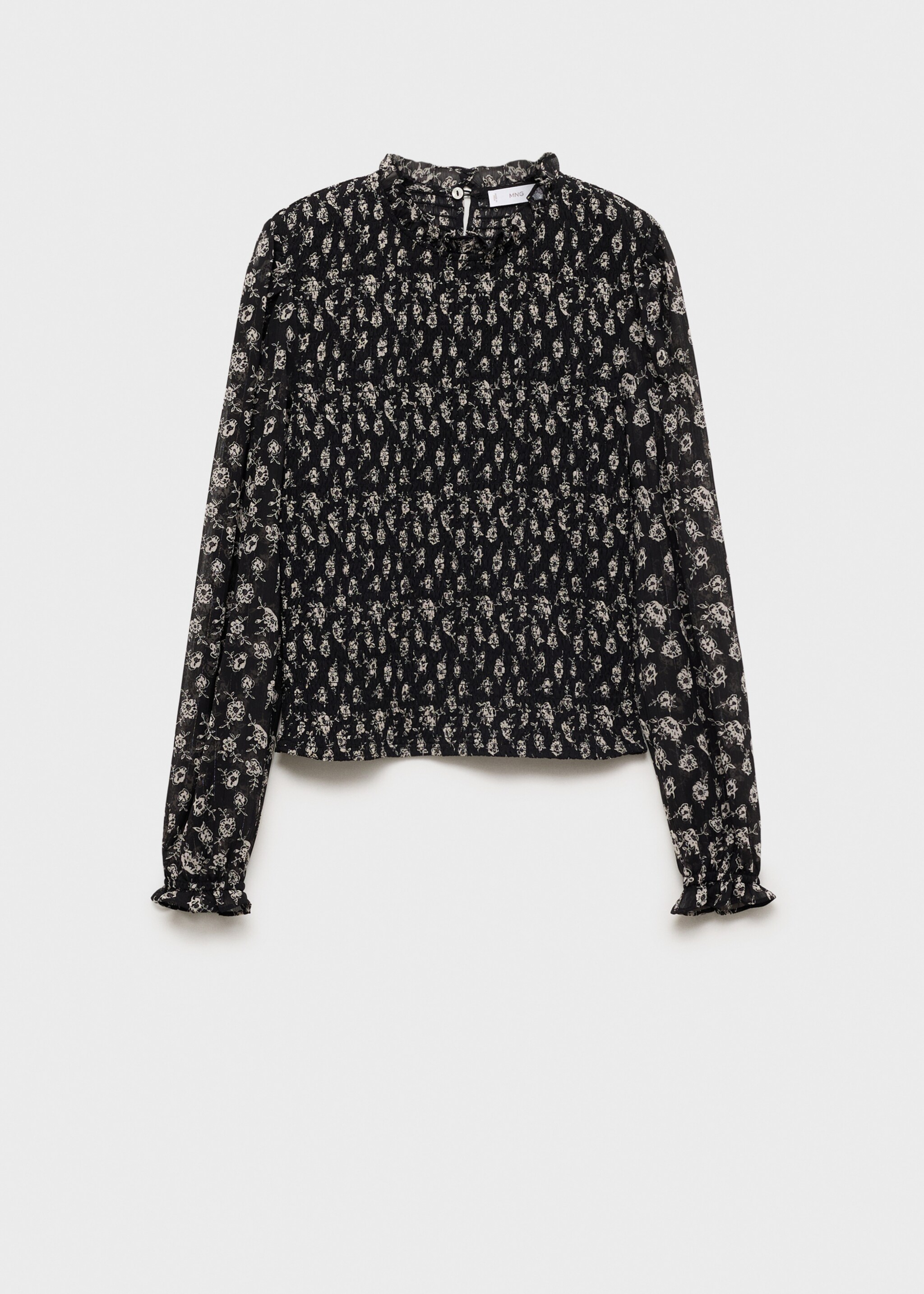 Brusa frunzida floral - Article sense model, Negre. Ref: 77088277-00.