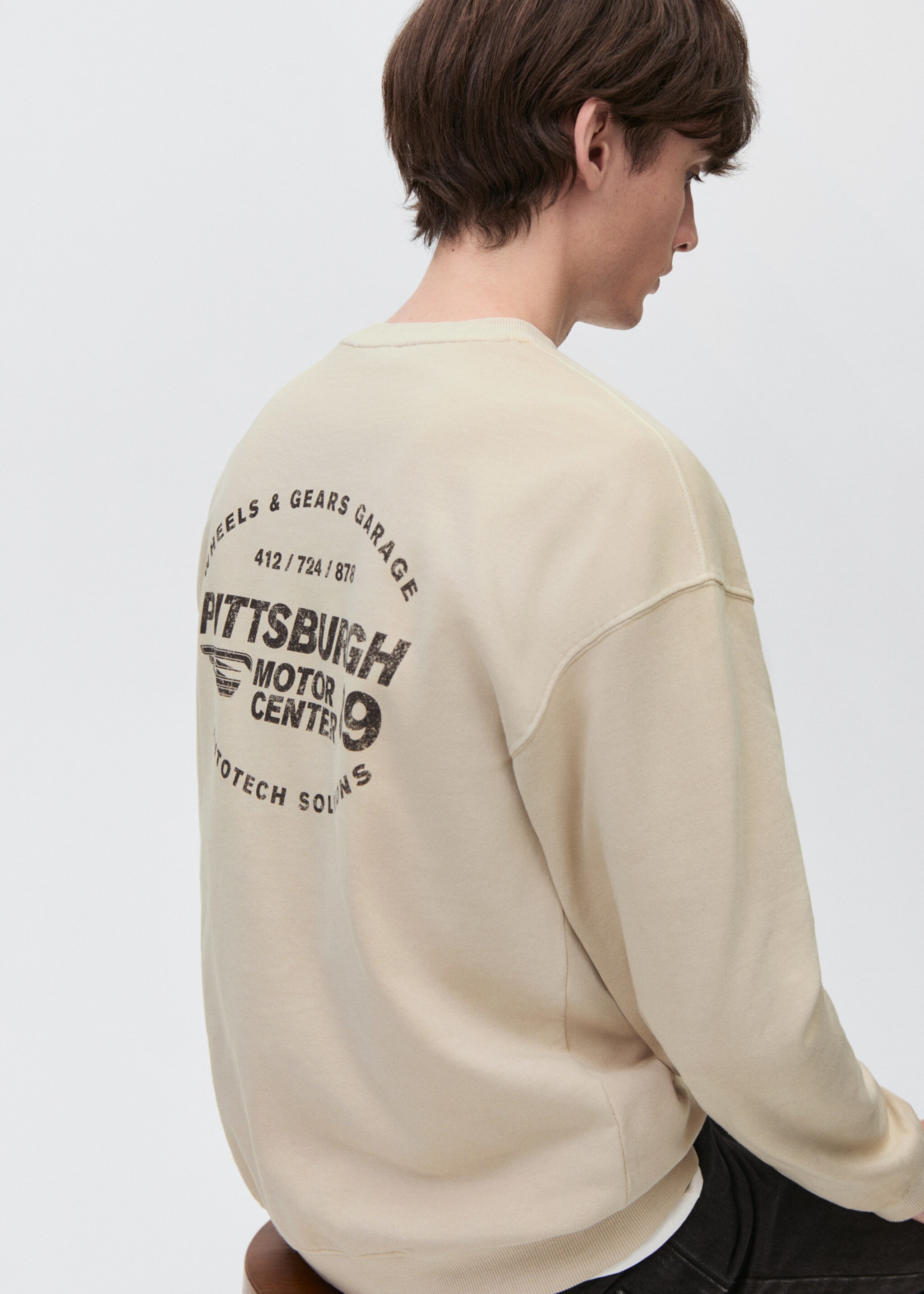 Printed message sweatshirt - Reverse of the article
