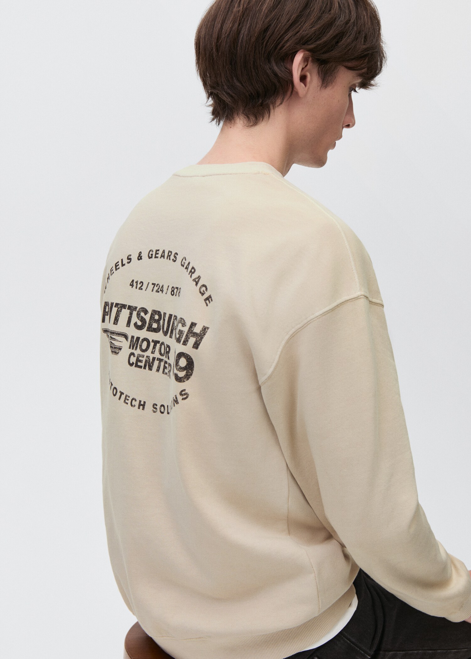 Sudadera mensaje estampado - Reverso del artículo