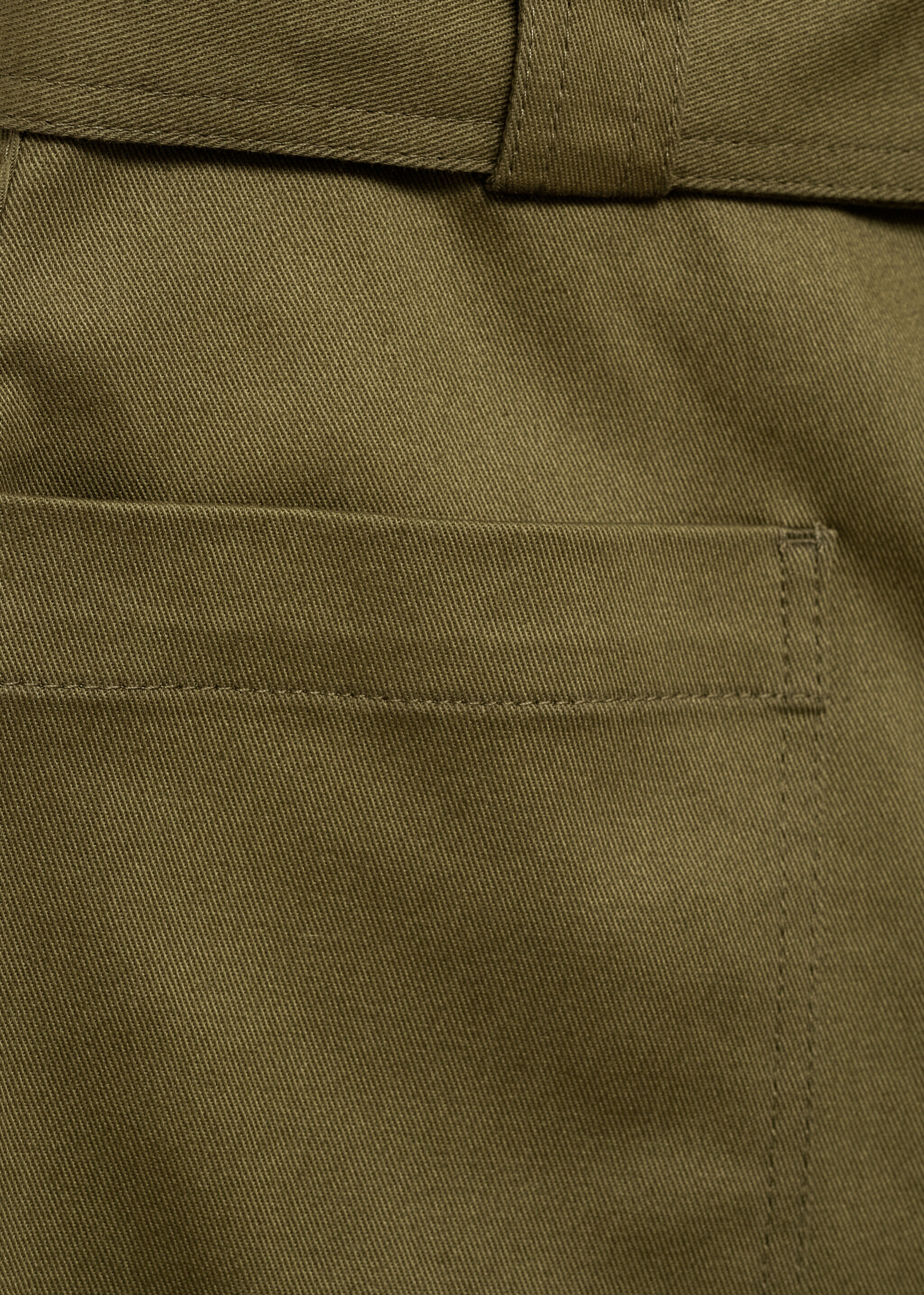 Belt cargo trousers - Details of the article 0, Khaki. Ref: 77088282-00.