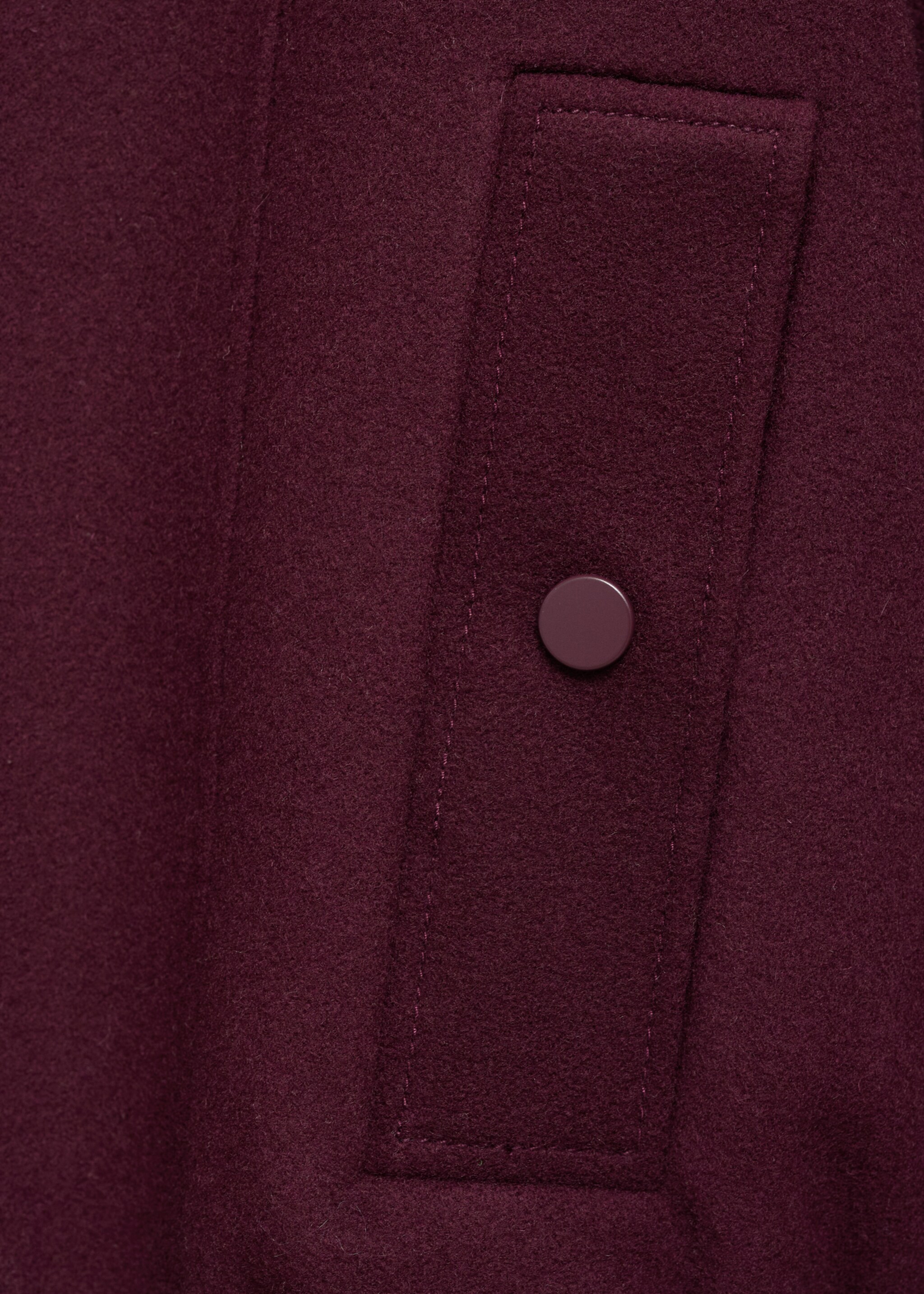 Bomberjacke aus Wolle mit Taschen - Detail des Artikels 0, Bordeaux. Ref: 77088285-00.