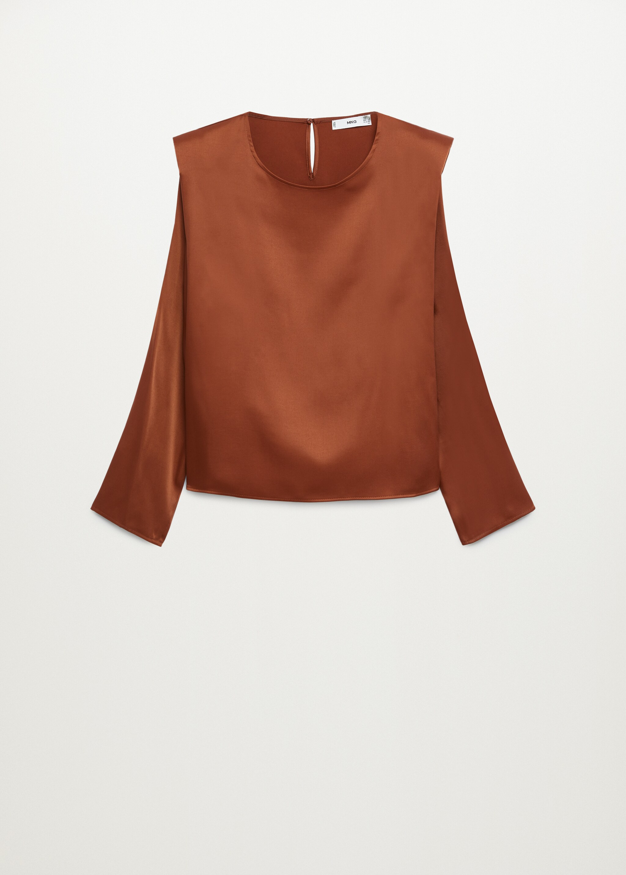 Satin-finish blouse with shoulder pads  - Article without model