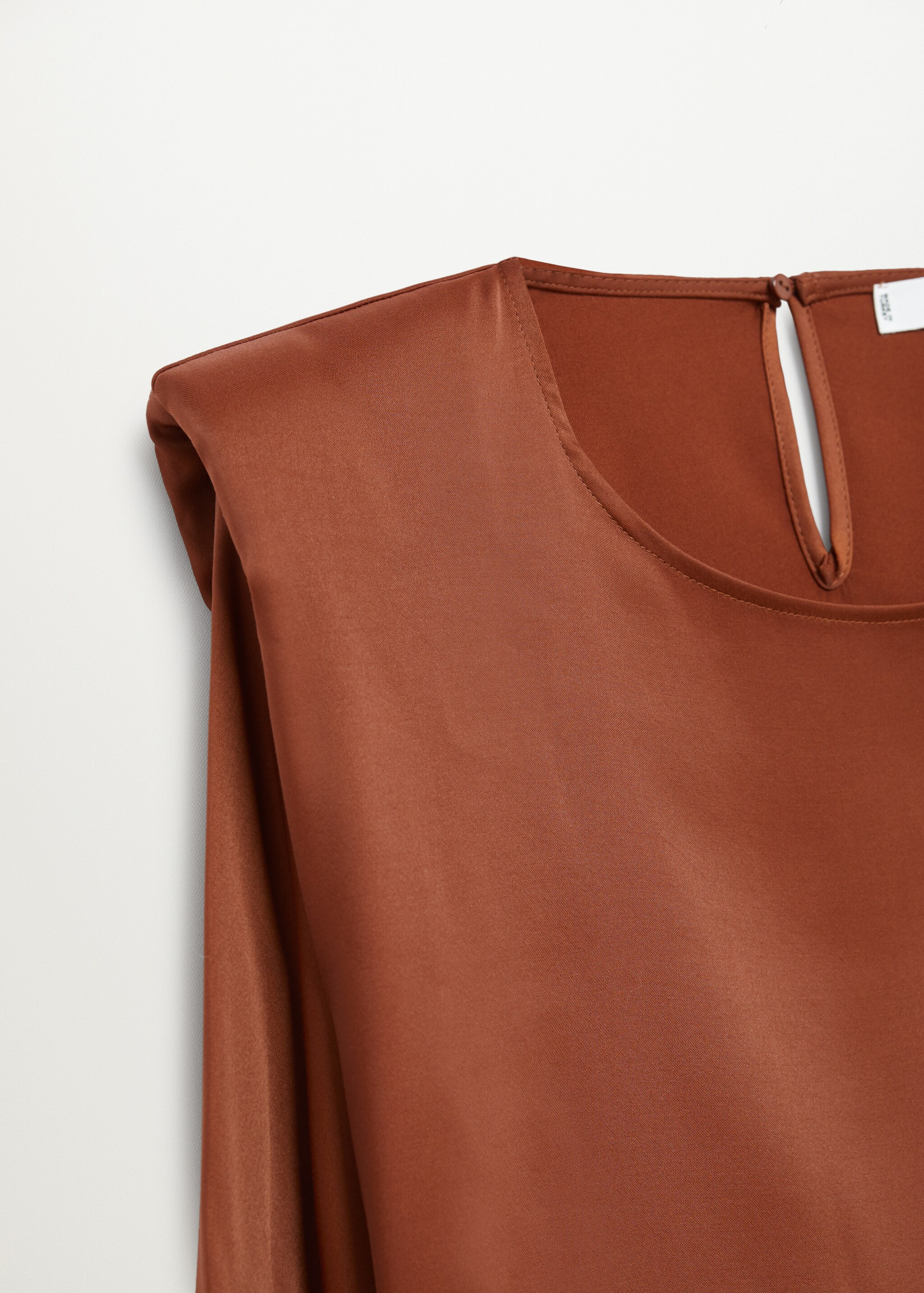 Satin-finish blouse with shoulder pads  - Details of the article 8