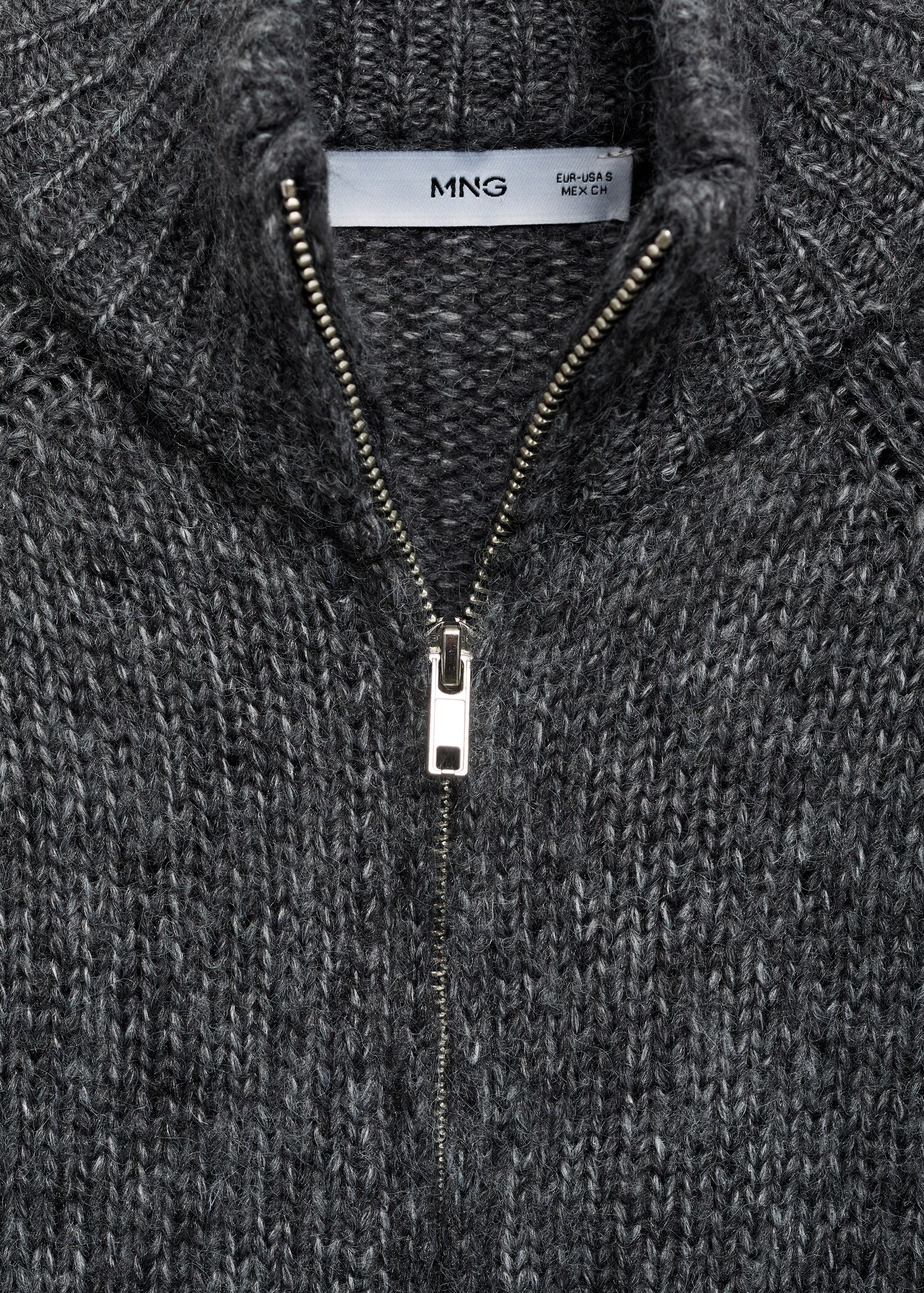 Perkins-neck cardigan with zip - Details of the article 8