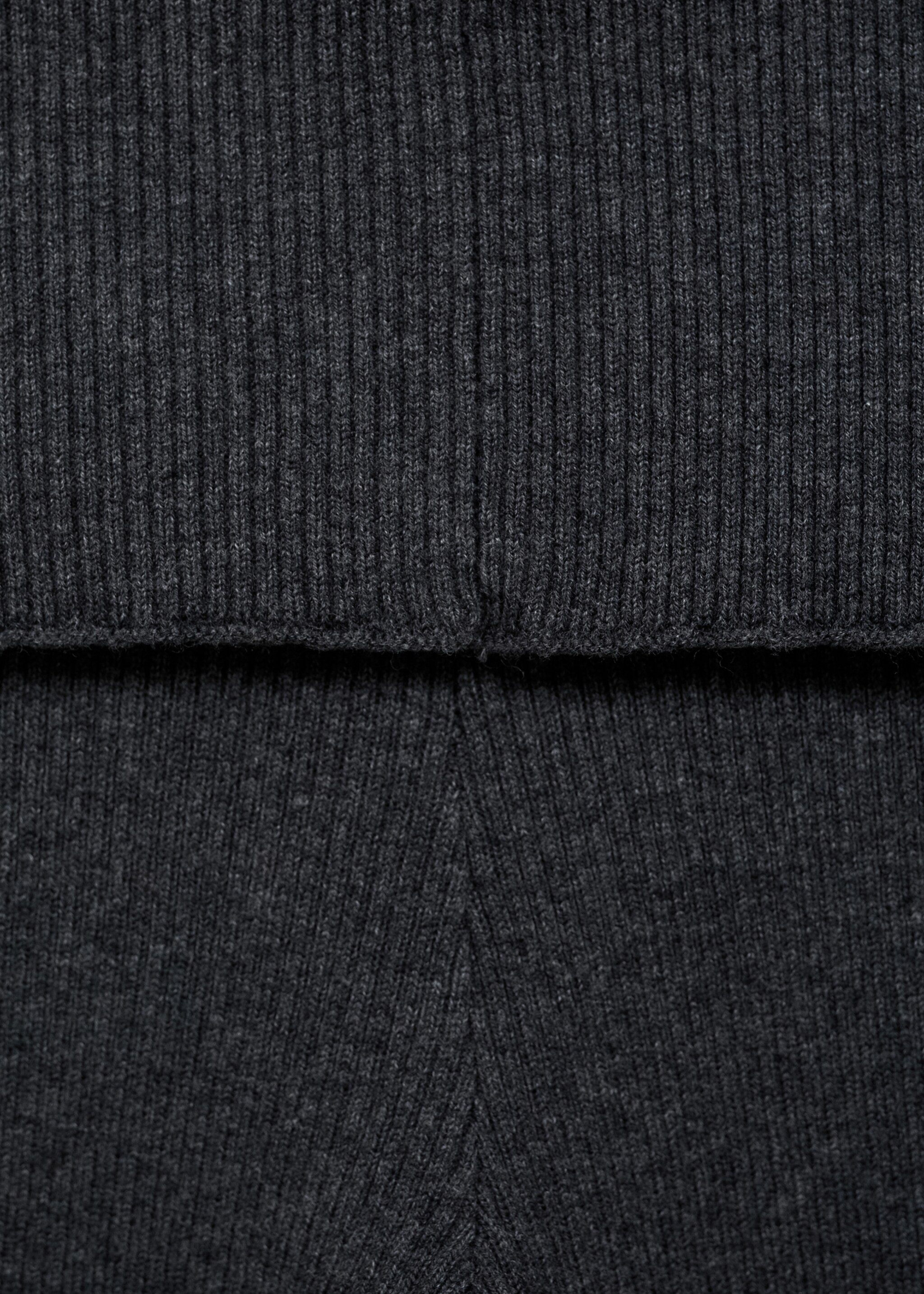 Trousers with knitted waistband - Details of the article 8, Grey. Ref: 77088636-00.
