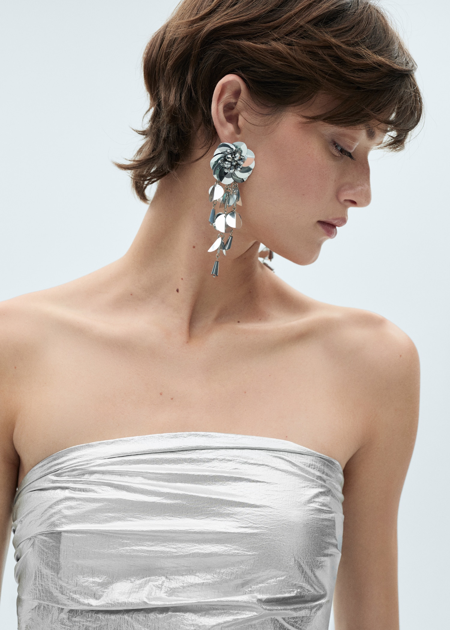 Metallisiertes Peplum-Top - Detail des Artikels 1