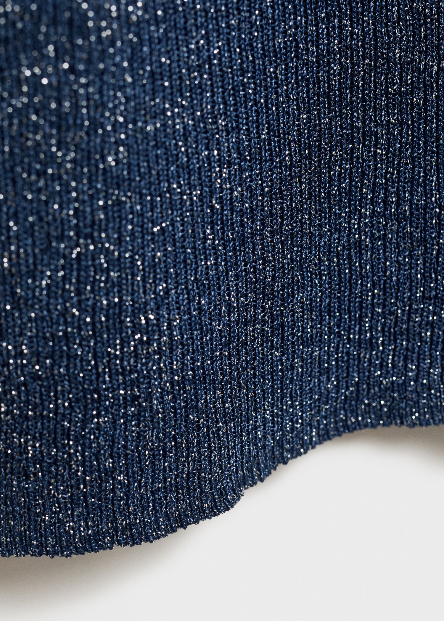 Lurex knitted top with perkins neck - Details of the article 0