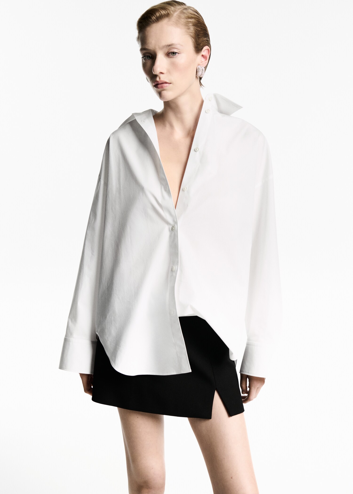 Camisa 100% algodón oversize - Plano medio