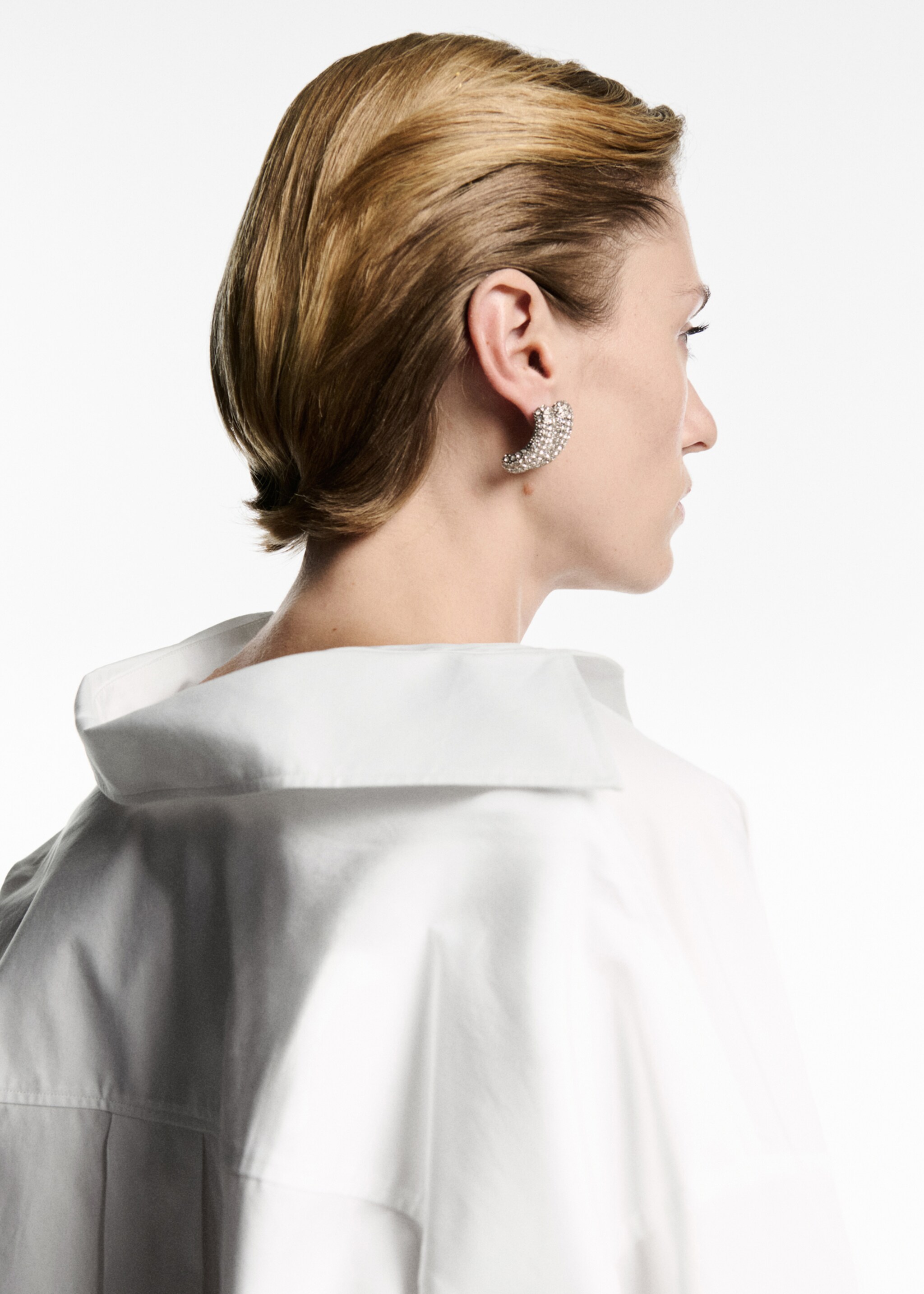 100% cotton oversized shirt - Details of the article 1, Off White. Ref: 77089058-00.