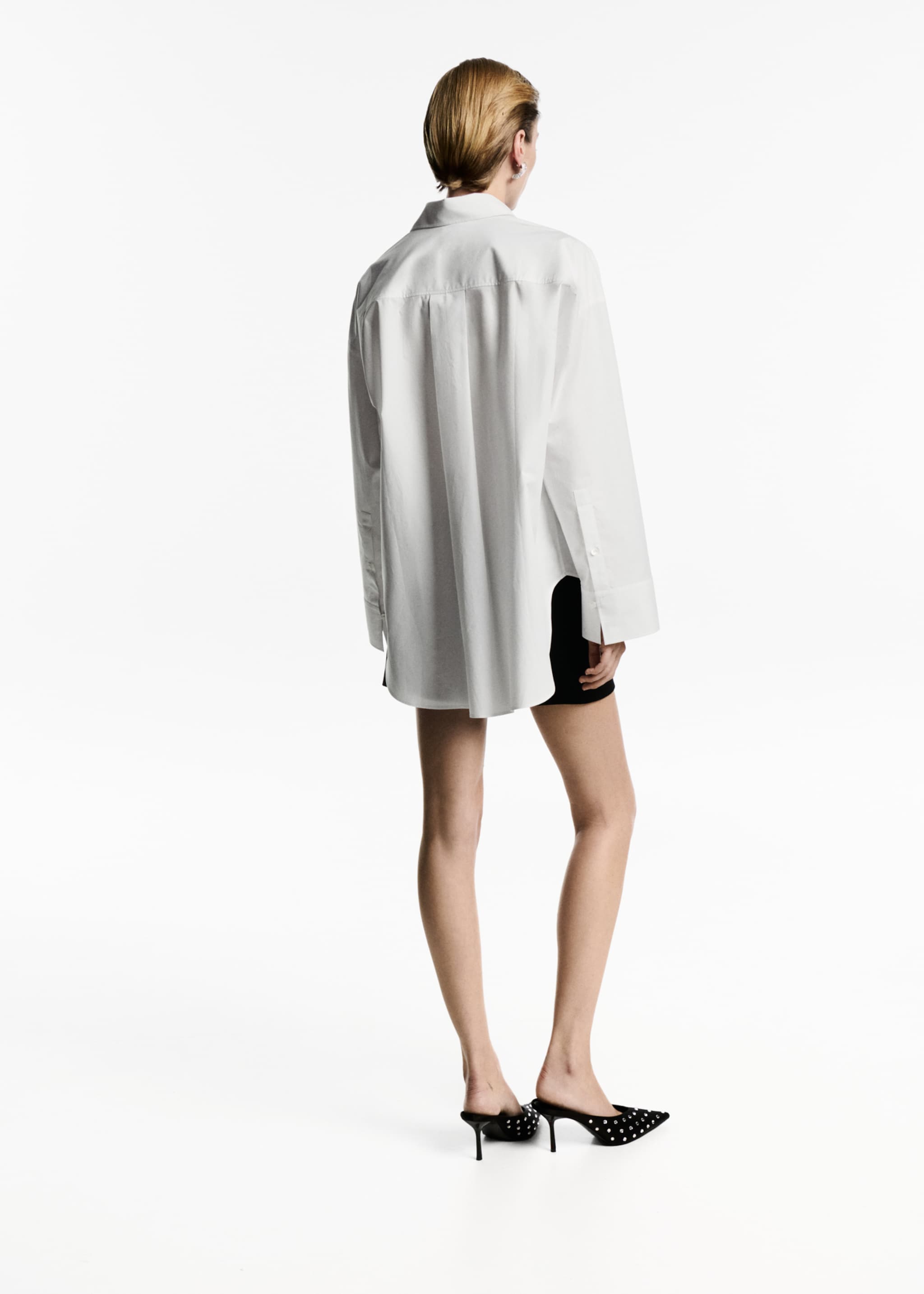 100% cotton oversized shirt - Reverse of the article, Off White. Ref: 77089058-00.