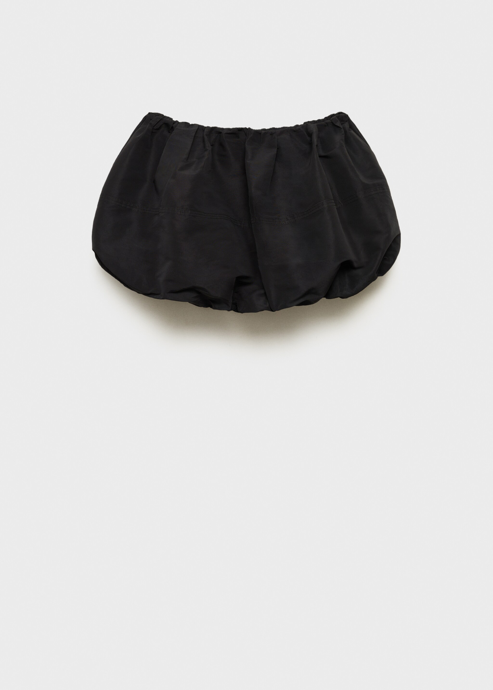 Low-rise balloon mini-skirt - Article without model, Black. Ref: 77089060-00.