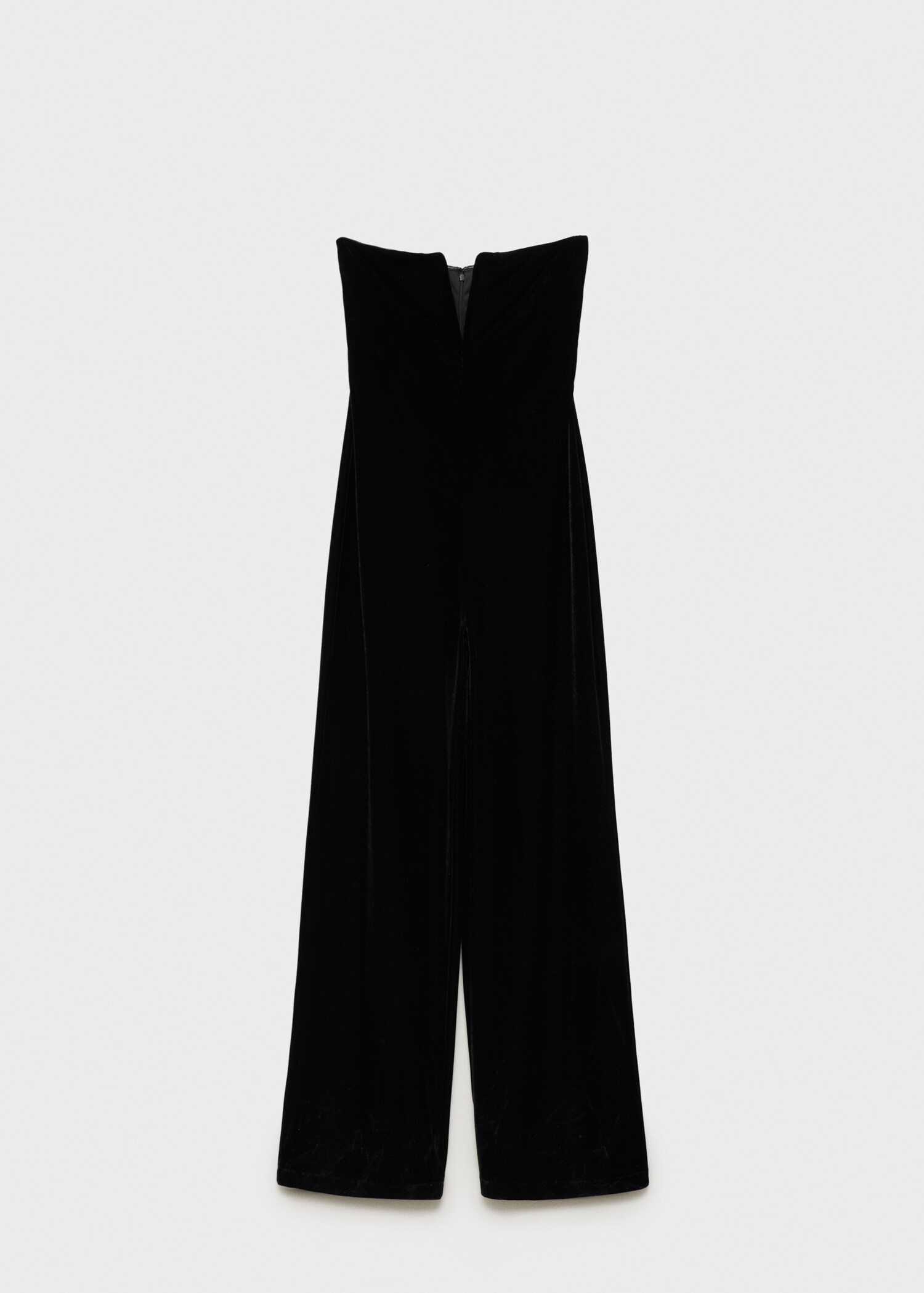 Strapless velvet jumpsuit - Article without model