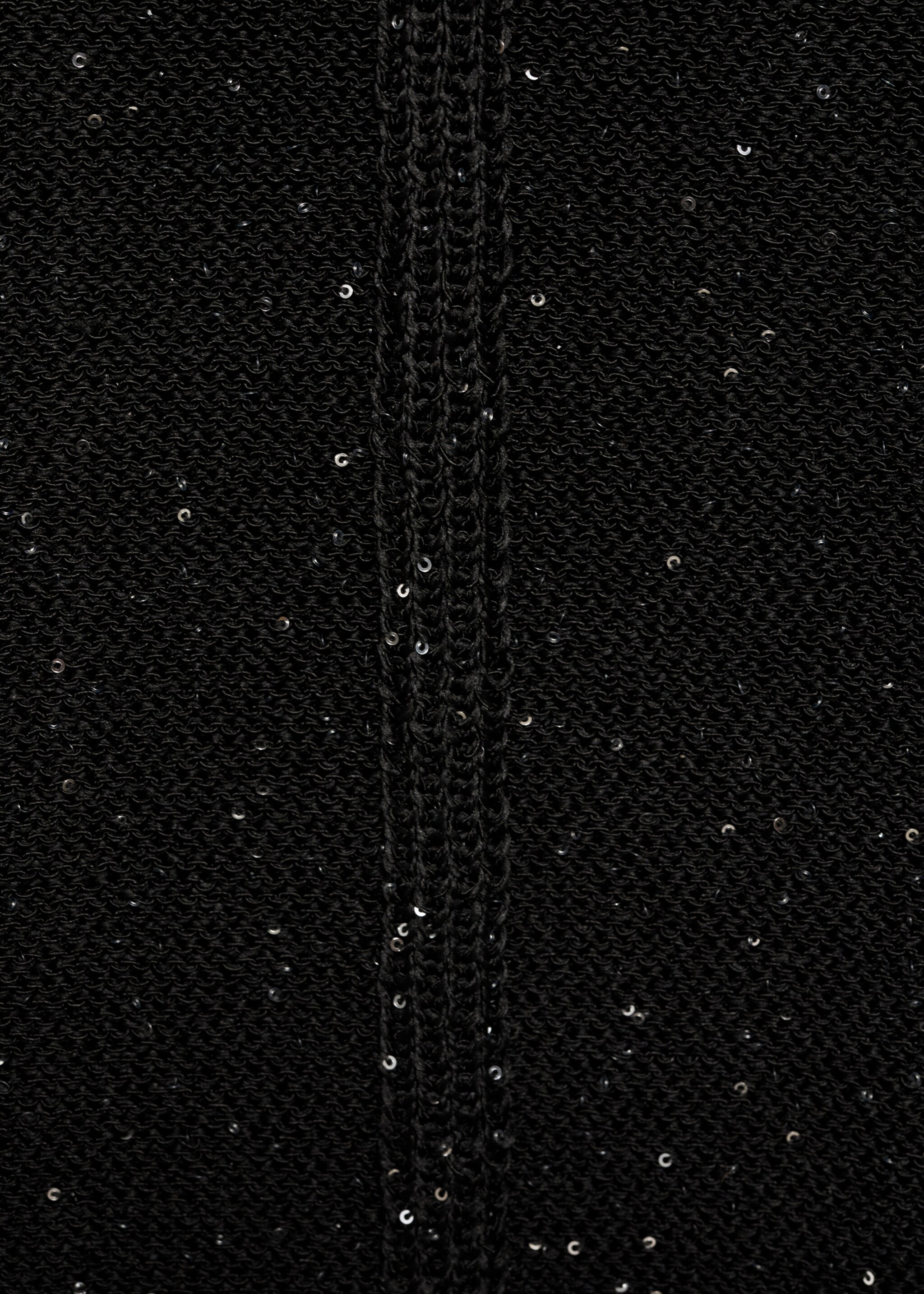 Knitted top with sequin detail - Details of the article 0, Black. Ref: 77089069-00.