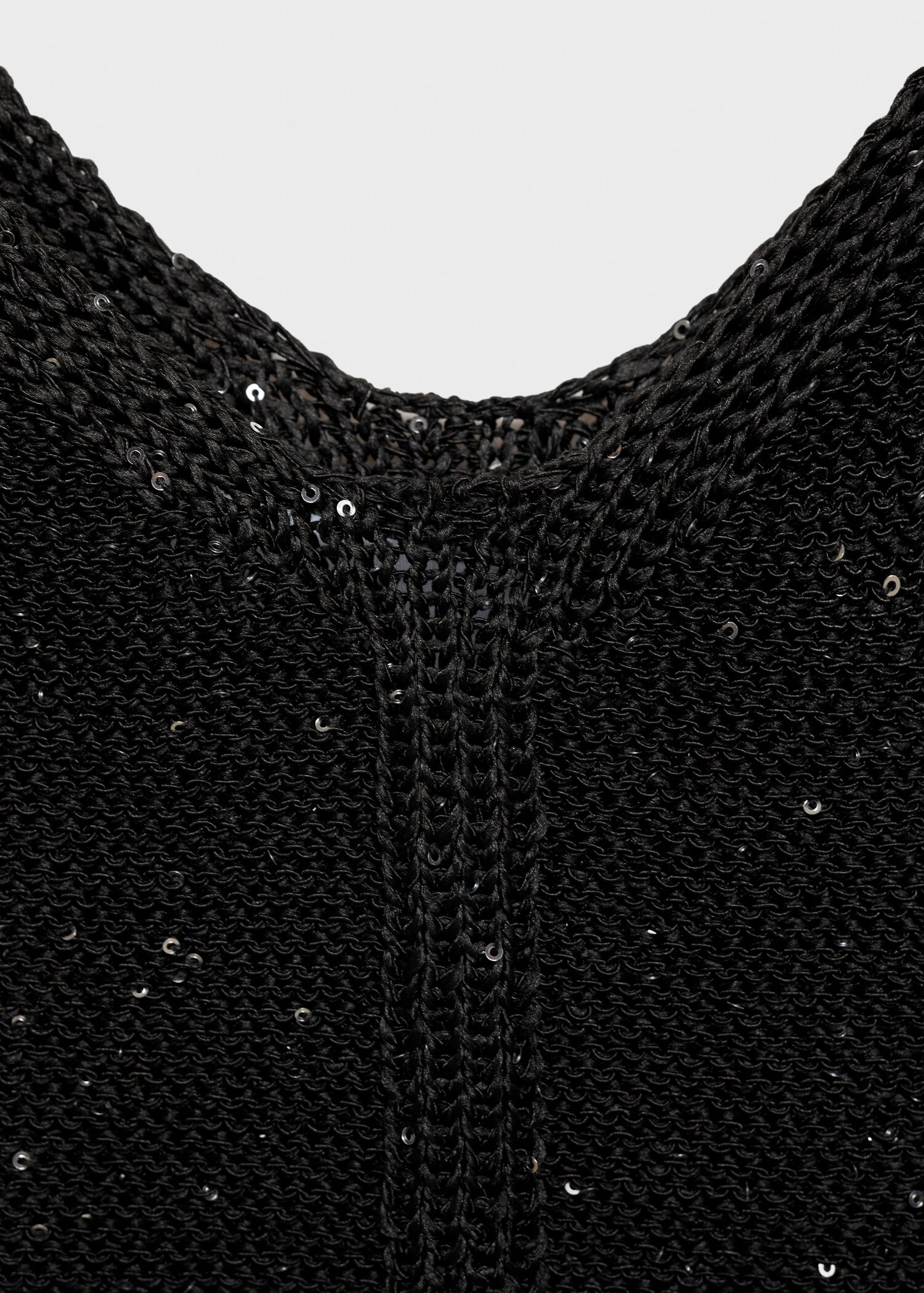 Knitted top with sequin detail - Details of the article 8