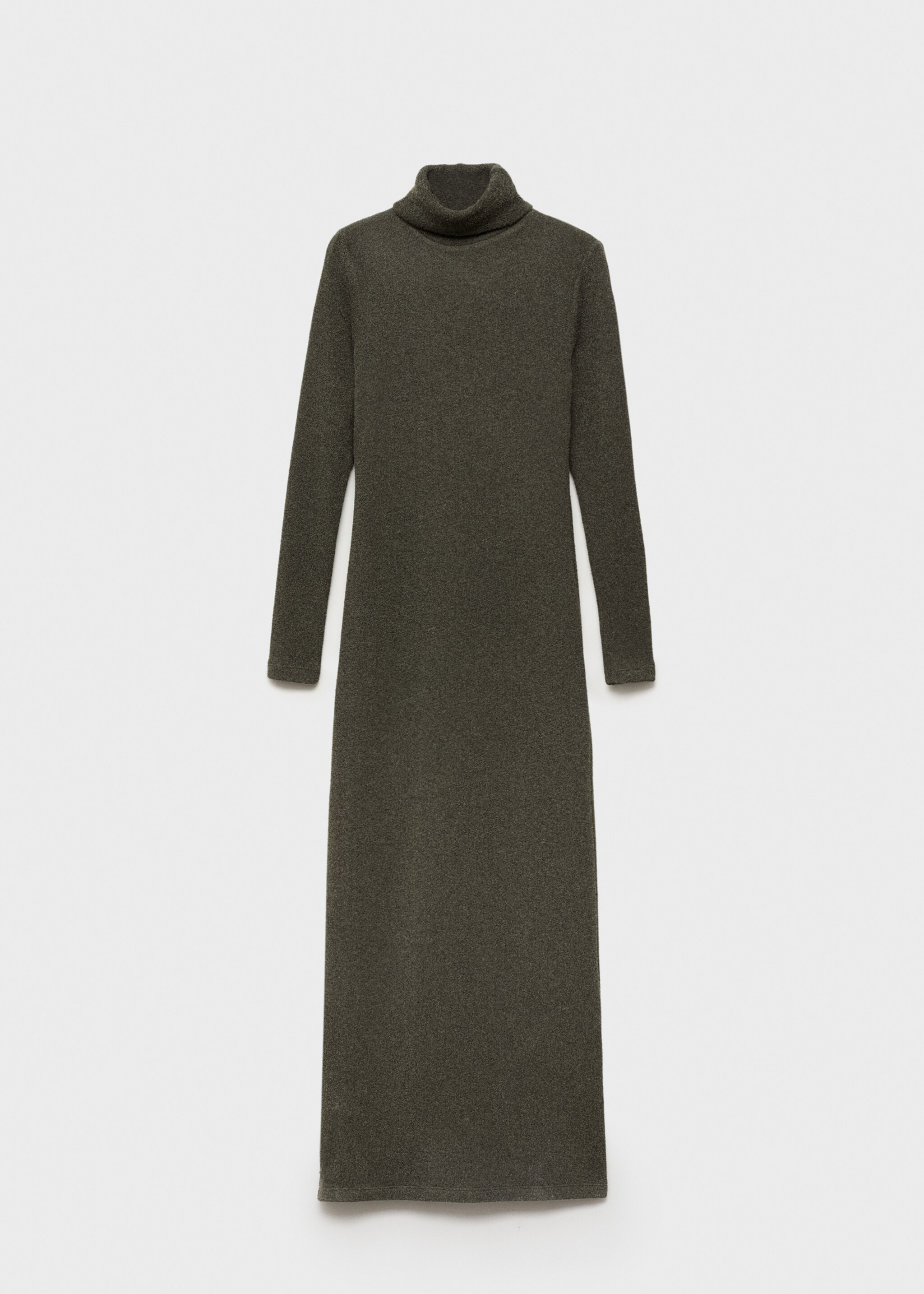 Strickkleid mit Rollkragen - Artikel ohne Model, Grün. Ref: 77089075-00.