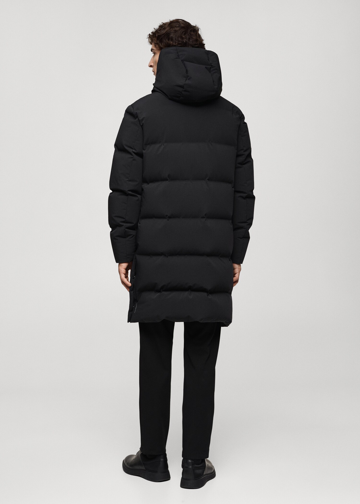 Anorak long imperméable à rembourrage en duvet et plumes - Verso de l’article