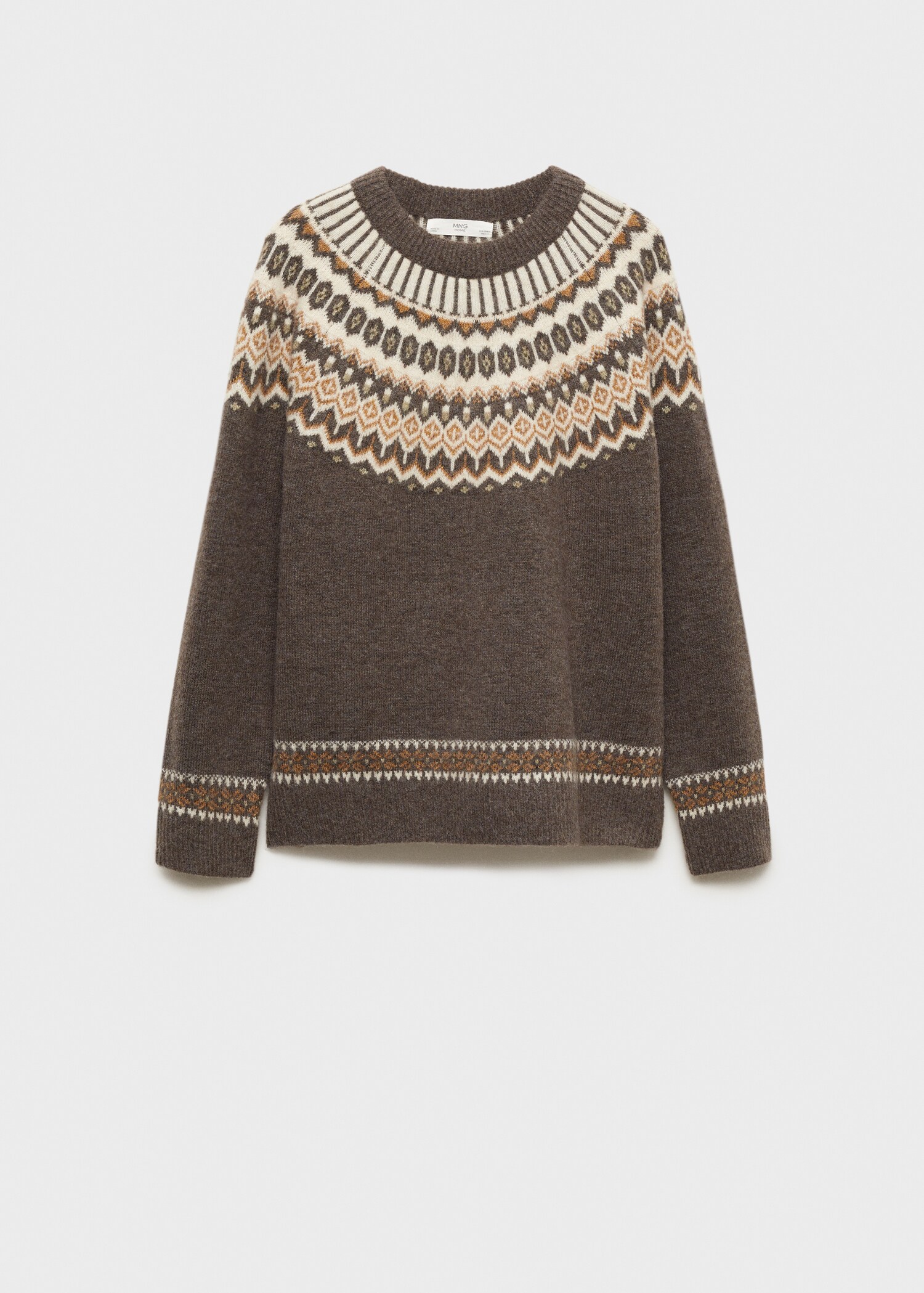Sweter z dzianiny z okrągłym dekoltem - Artykuł bez modela/modelki
